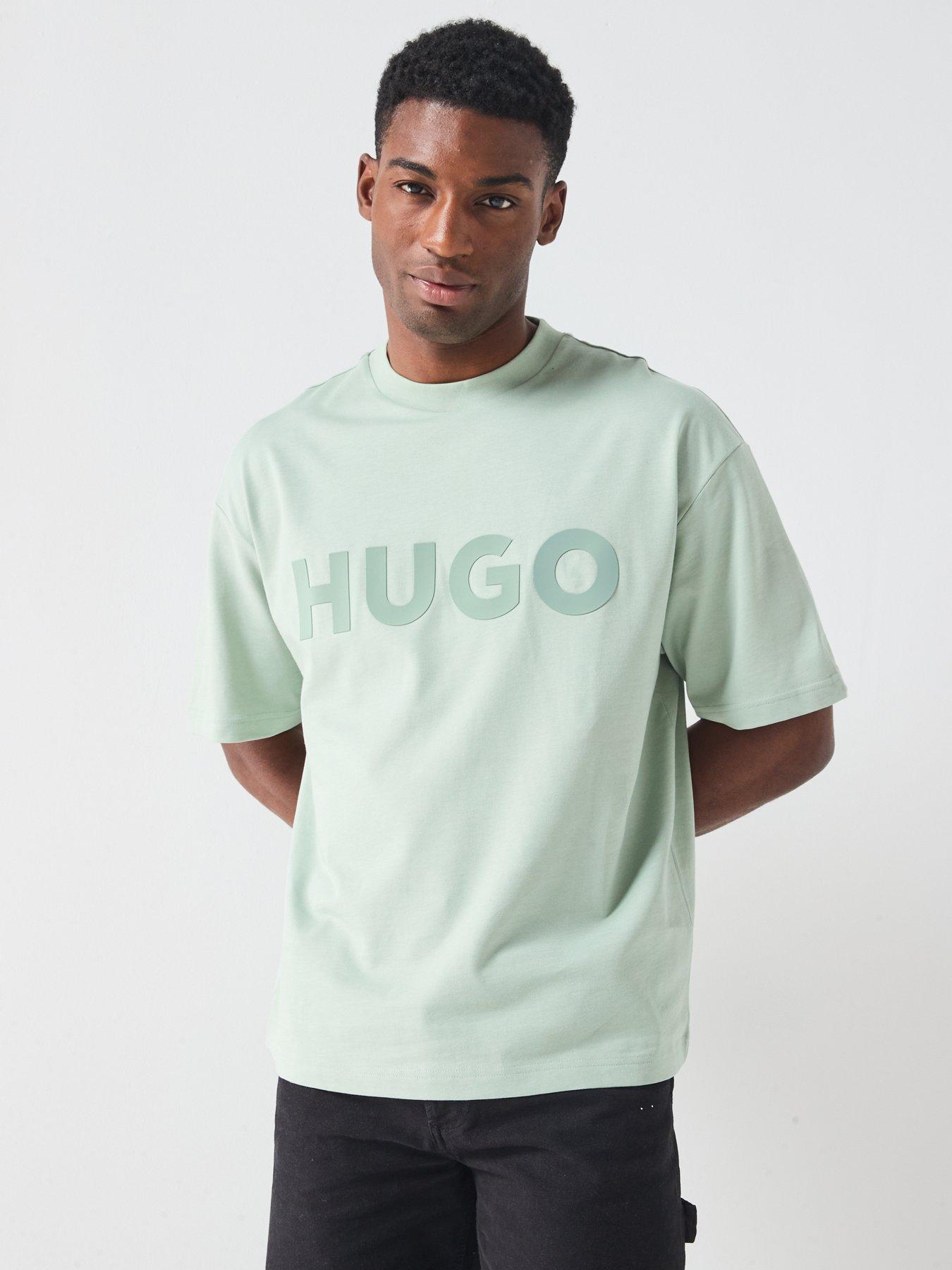 hugo-dinkee-tonal-logo-oversize-fit-t-shirt-greenoutfit