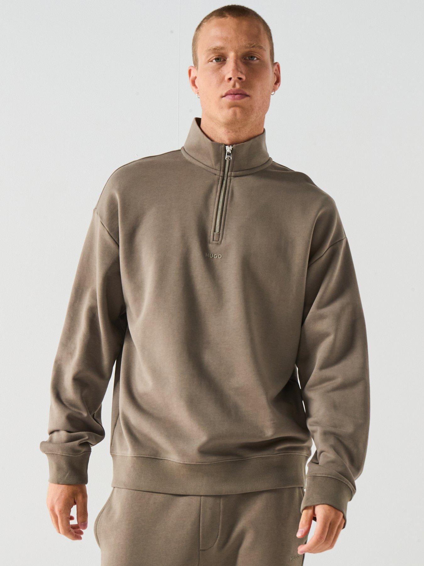 hugo-durty244-relaxed-fit-14-zip-sweat-grey