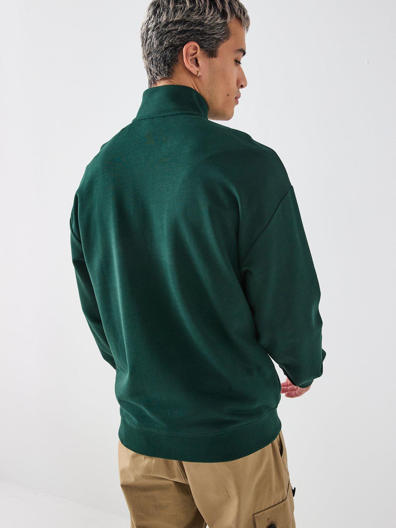 hugo-durty244-relaxed-fit-14-zip-sweat-greenstillFront