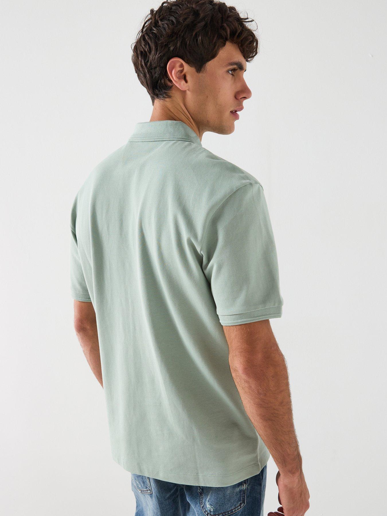 hugo-delastolo-relaxed-fit-split-logo-polo-shirt-greenstillFront