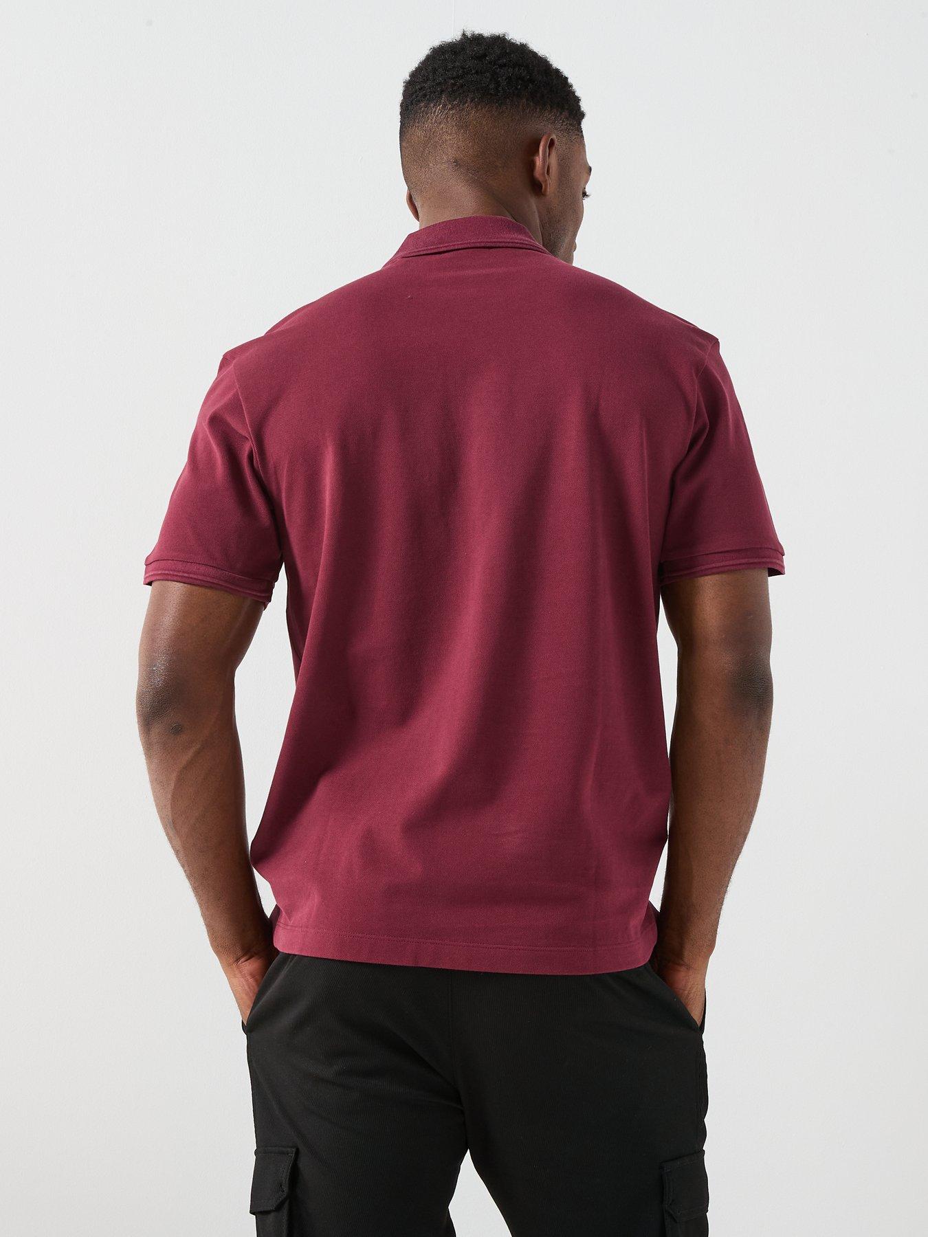 hugo-delastolo-relaxed-fit-split-logo-polo-shirt-dark-redstillFront