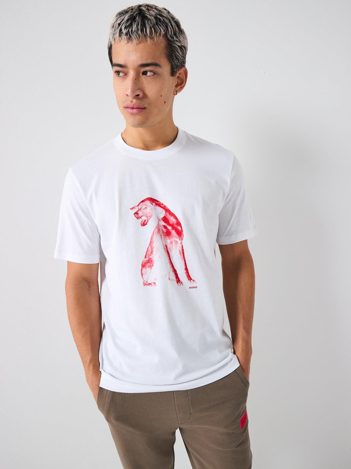HUGO Didug Regular Fit T-Shirt - White