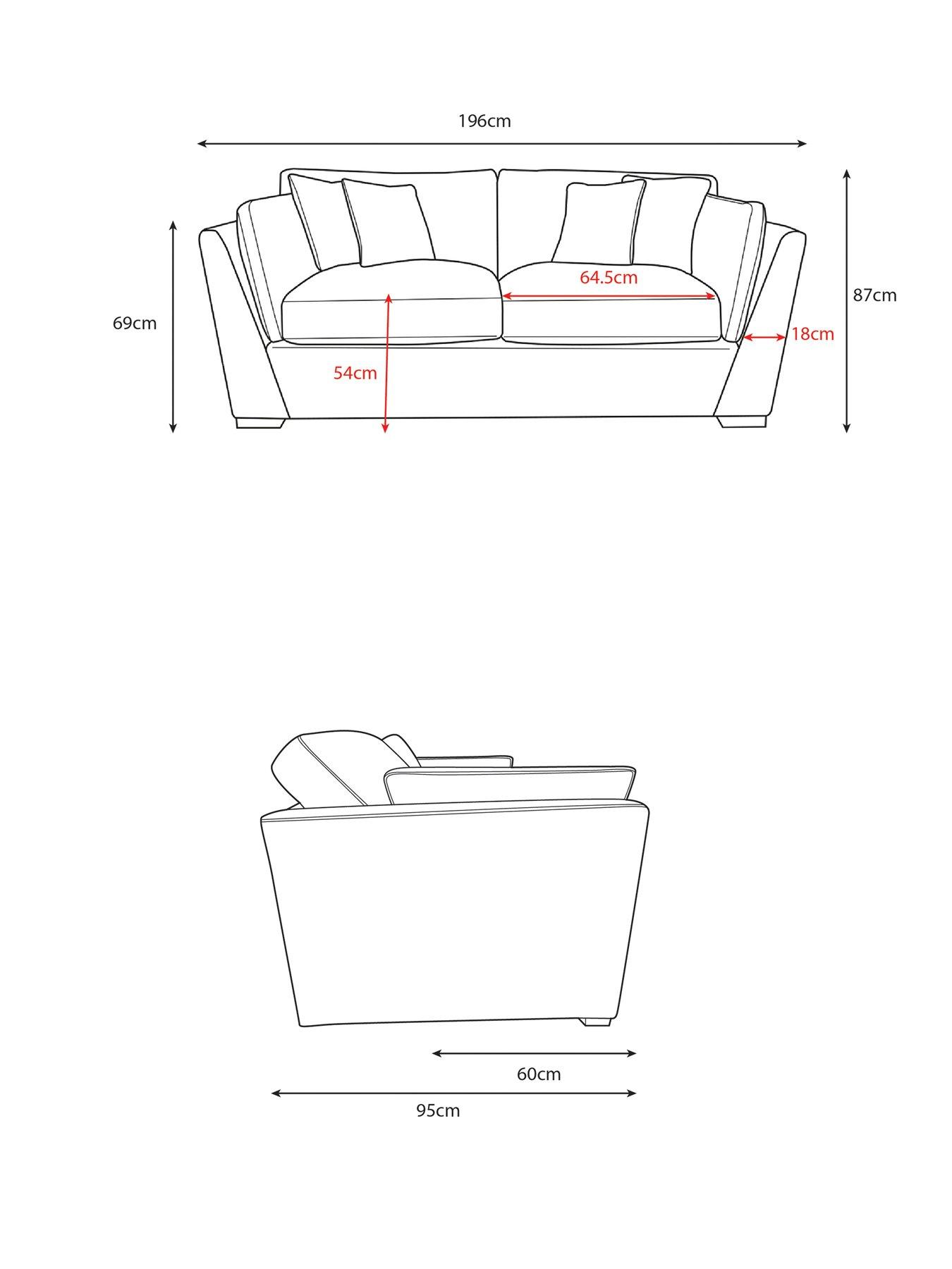 Image 7 of 7 of Very Home Lansa 2 Seater Fabric Sofa - Made to Order in the UK