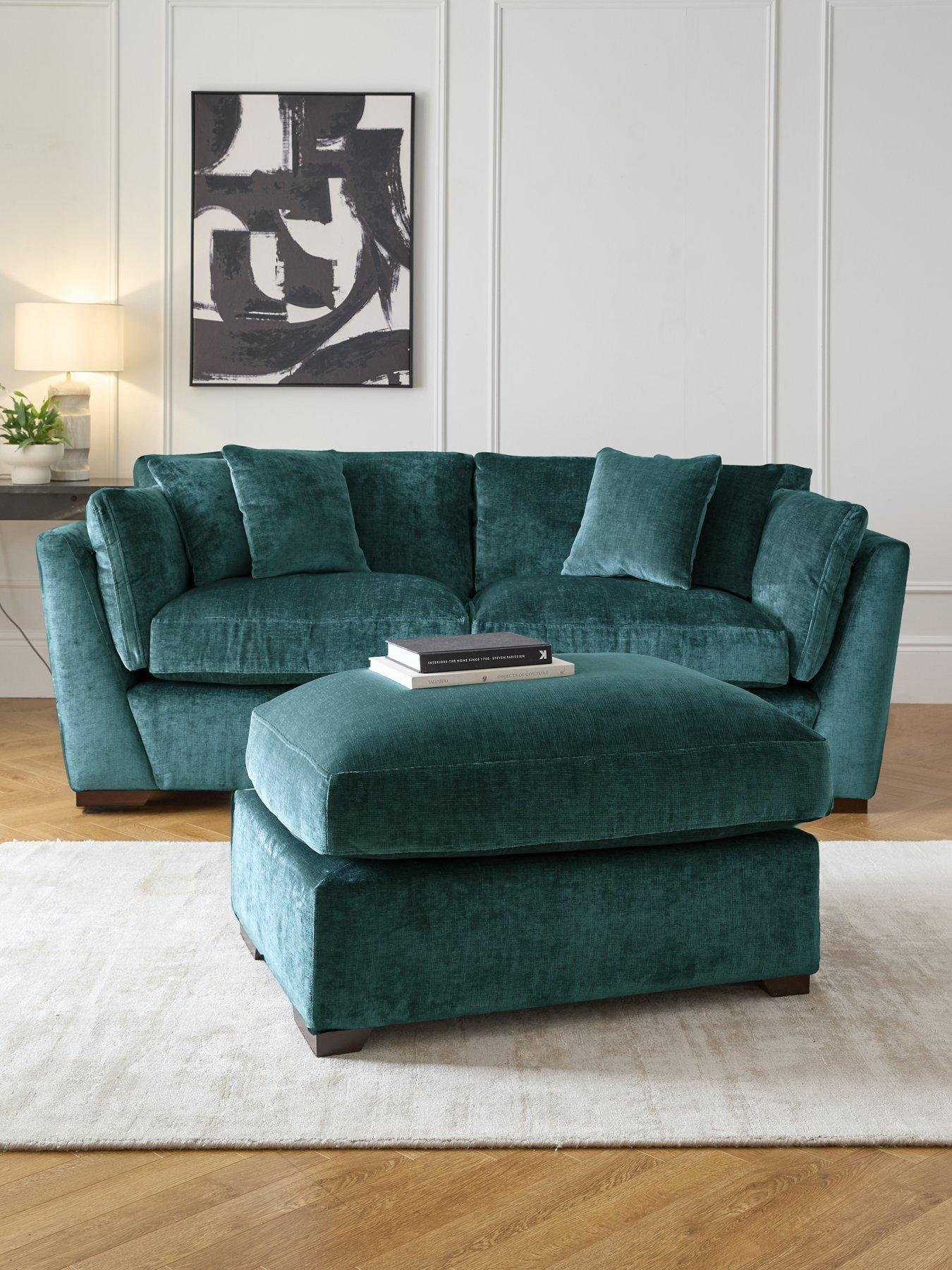 The Very Collection Lansa 3 Seater Fabric Sofa + Footstool Set (Buy  &  SAVE!) - Made to Order in the UK