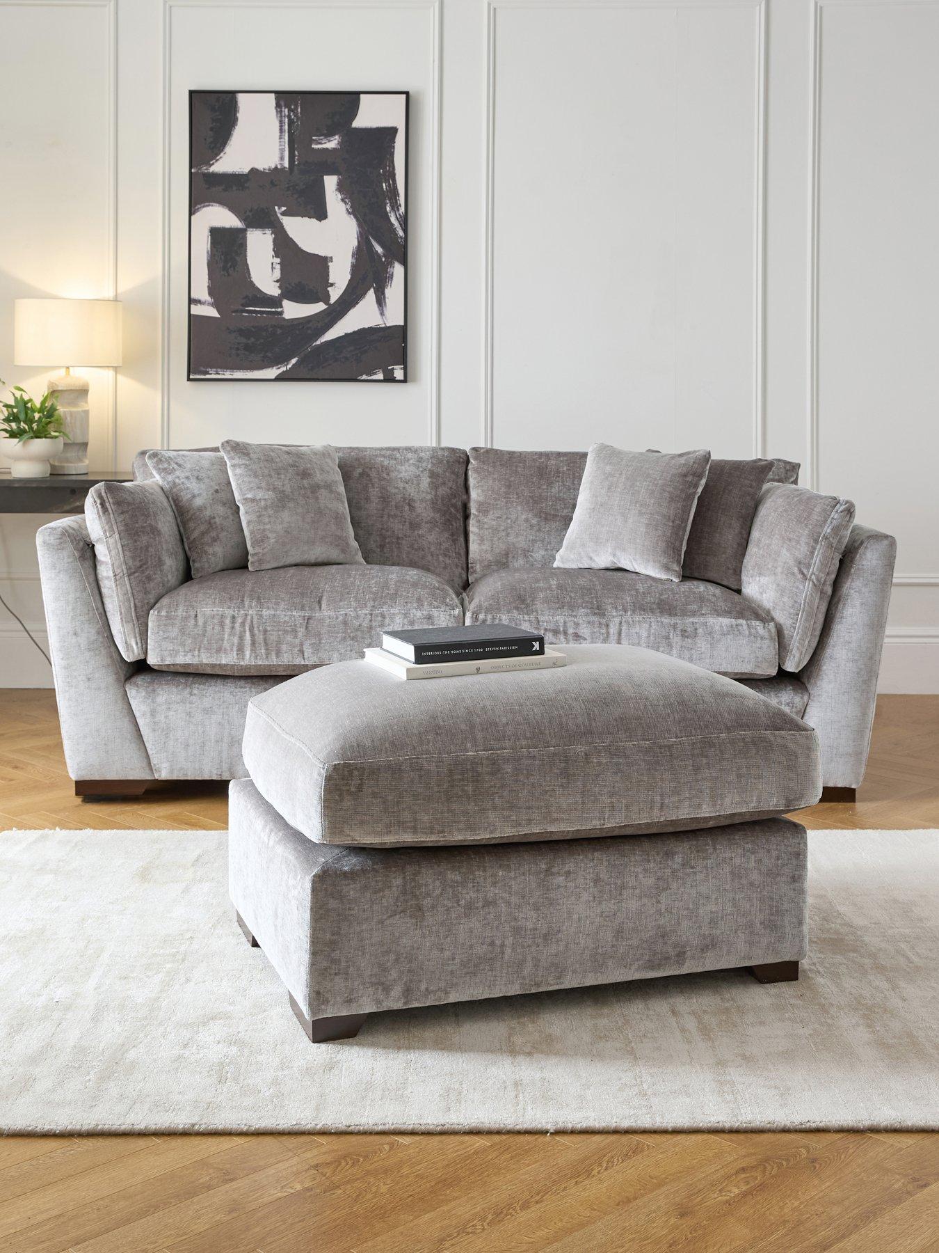 The Very Collection Lansa 3 Seater Fabric Sofa + Footstool Set (Buy  &  SAVE!) - Made to Order in the UK