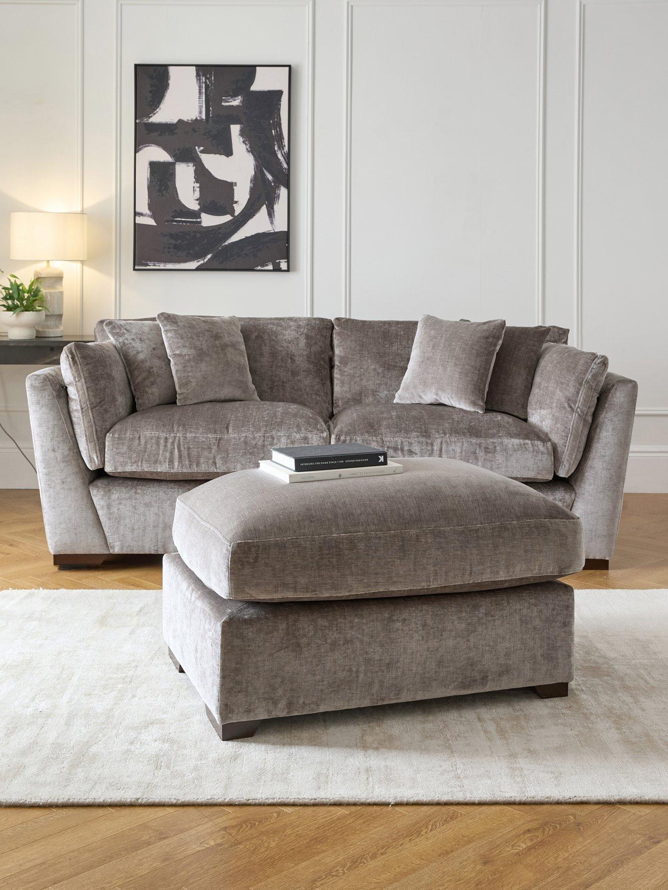 The Very Collection Lansa 3 Seater Fabric Sofa + Footstool Set (Buy  &  SAVE!) - Made to Order in the UK