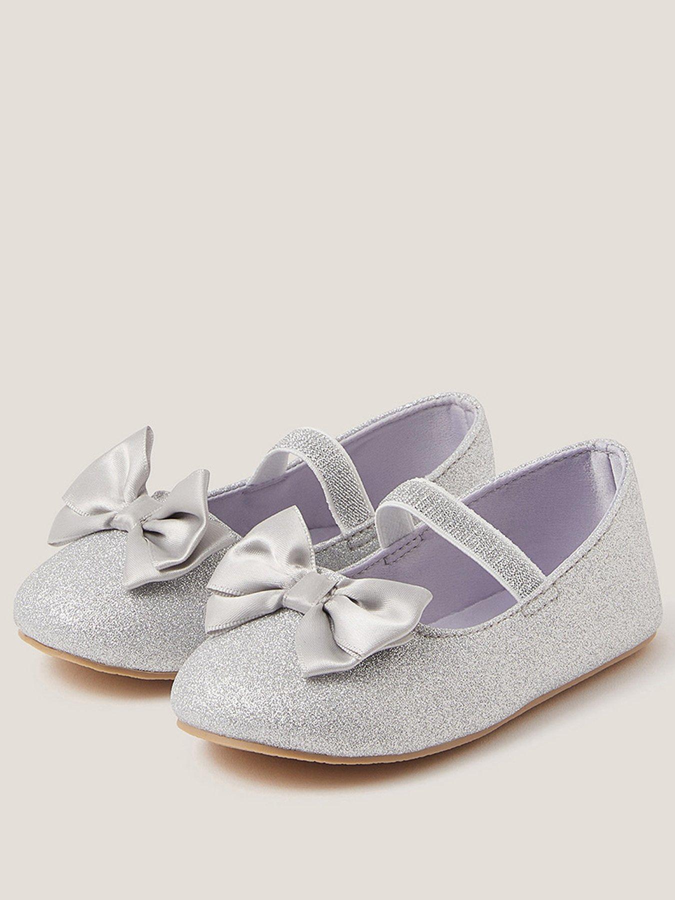 monsoon-girls-baby-glitter-bow-walker-silverstillFront