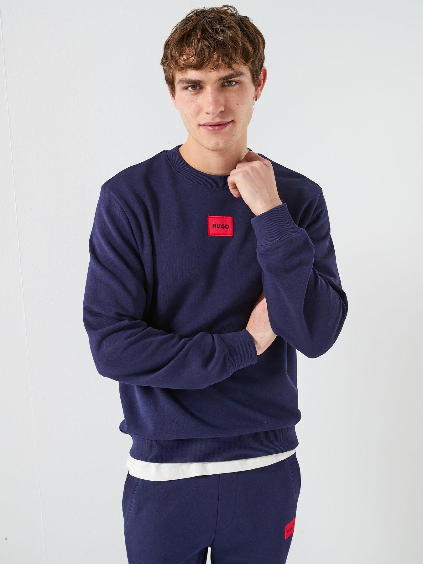 HUGO Diragol212 Regular Fit Crew Sweat - Navy