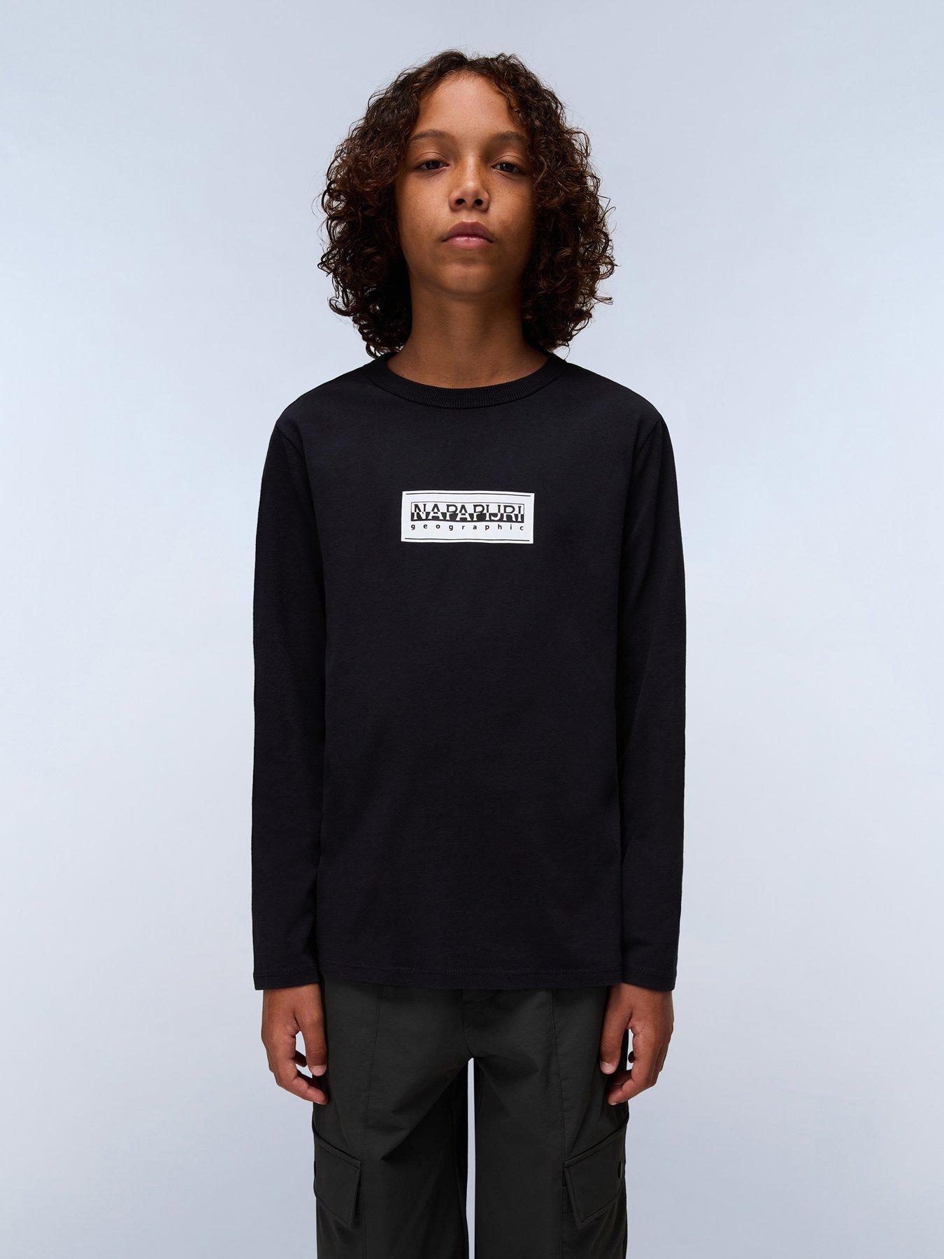 napapijri-kids-unisex-b-chamois-long-sleeve-top-blackfront