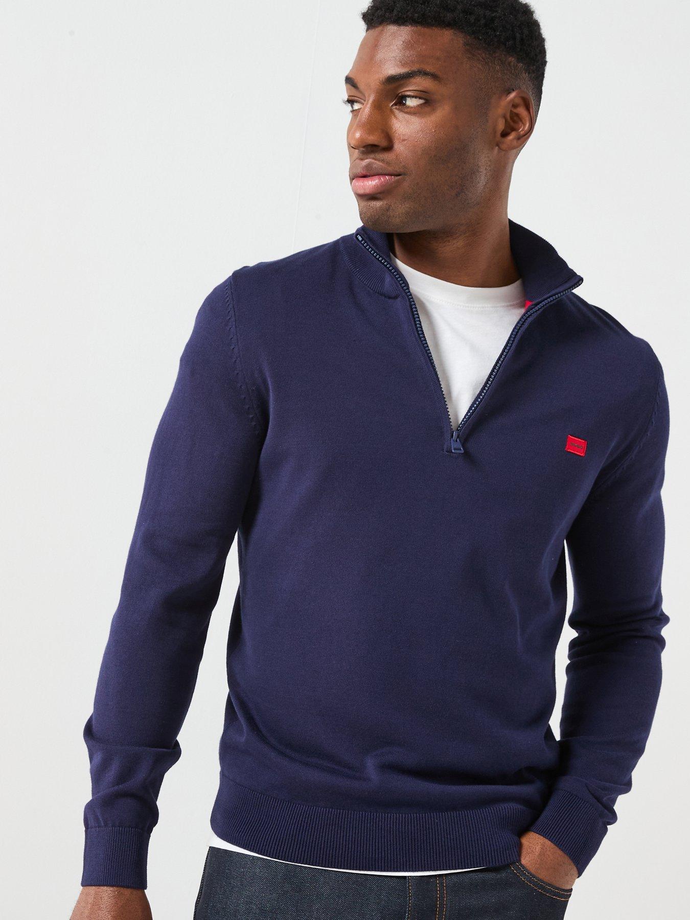 hugo-san-quintus-c-regular-fit-14-zip-knitted-jumper-navyfront