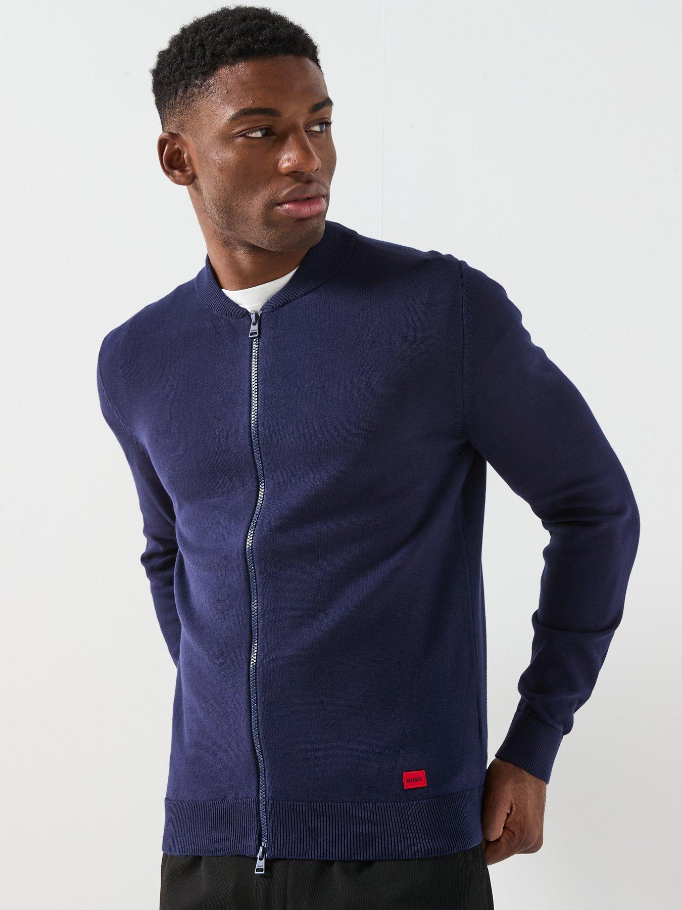 hugo-san-jaque-c-regular-fit-bomber-zip-knitted-cardigan-navy