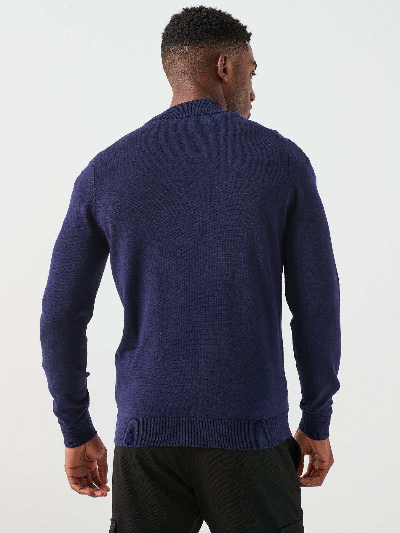 hugo-san-jaque-c-regular-fit-bomber-zip-knitted-cardigan-navystillFront