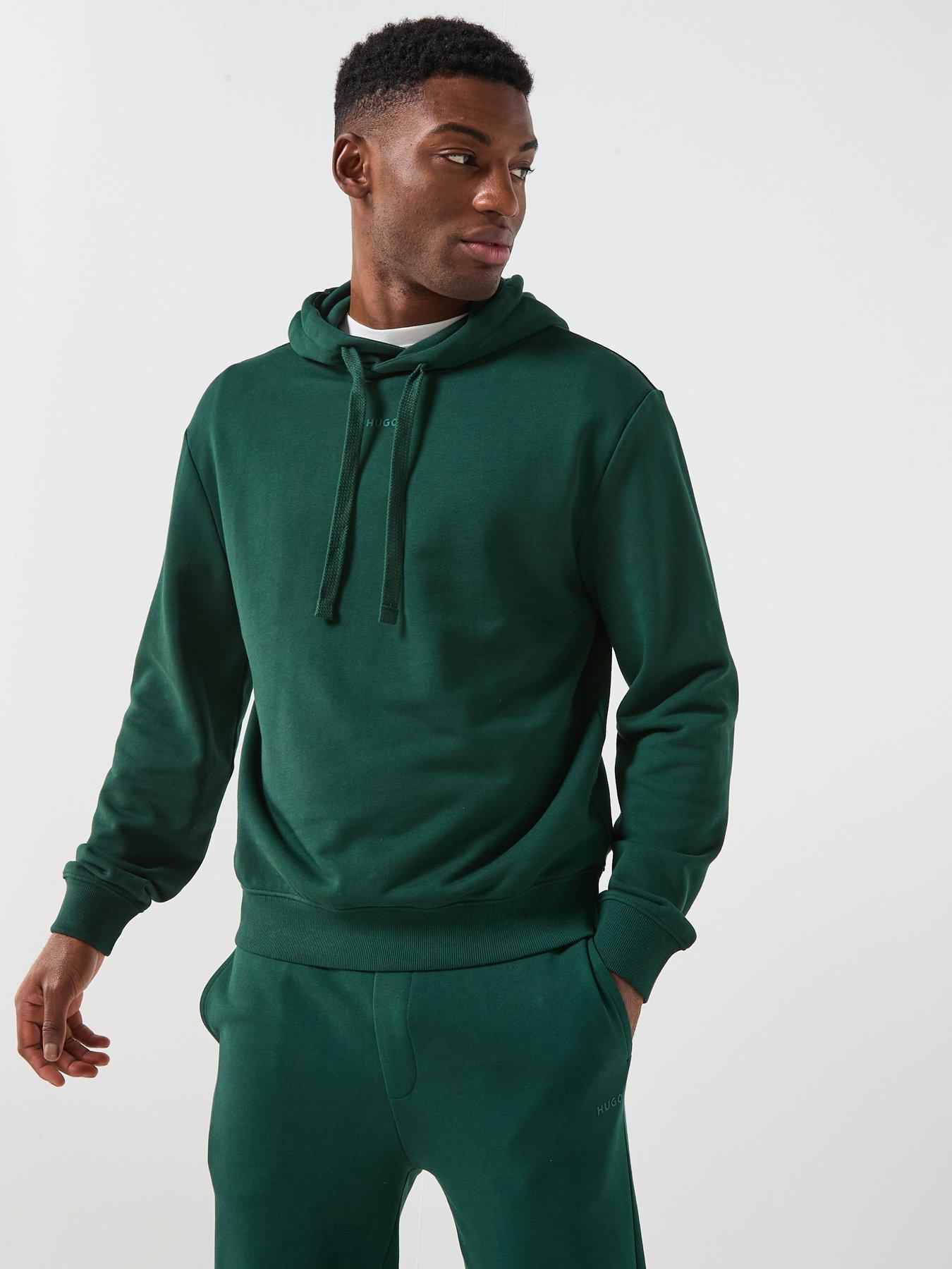 HUGO Dapo Relaxed Fit Overhead Hoodie - Green