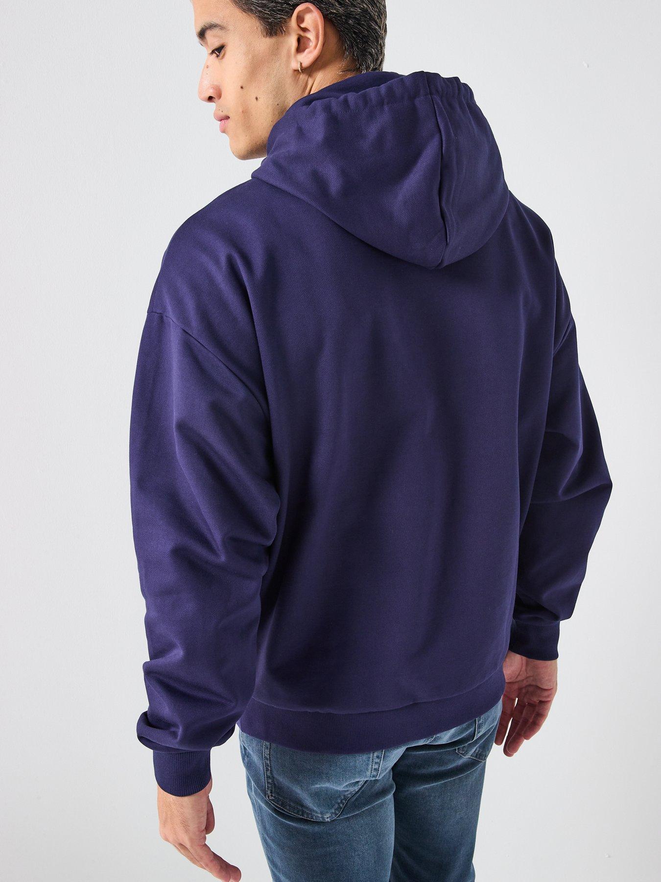 hugo-ditchie-oversized-tonal-logo-hoodie-navystillFront