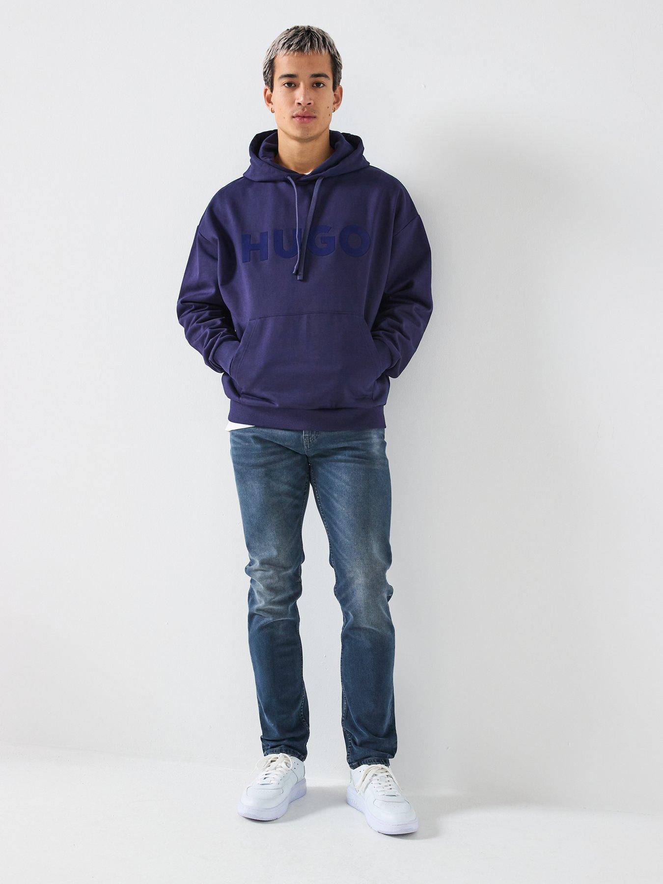 hugo-ditchie-oversized-tonal-logo-hoodie-navyback