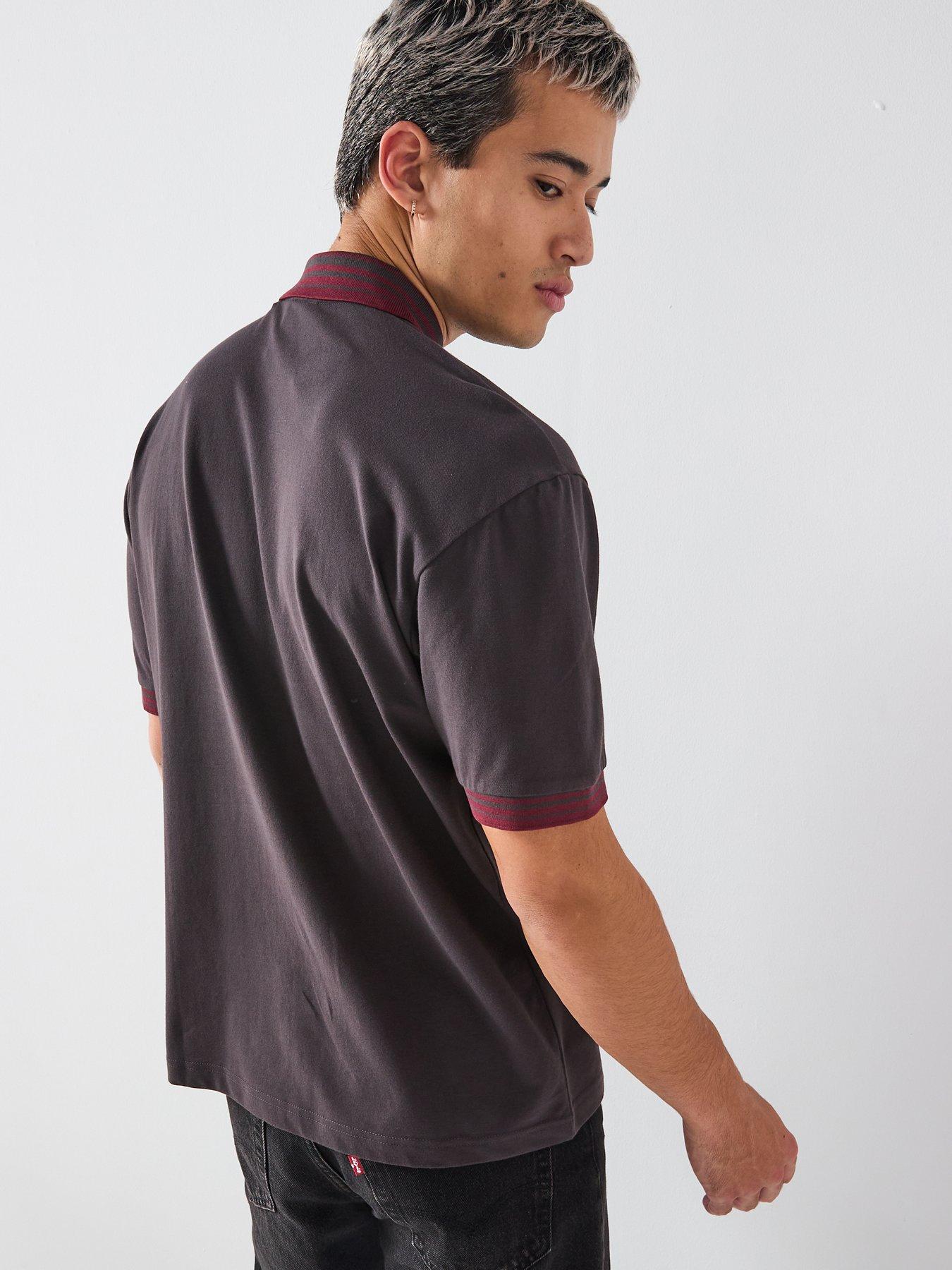 hugo-izgi-racing-bulls-tipping-detail-relaxed-fit-polo-shirt-brownstillFront