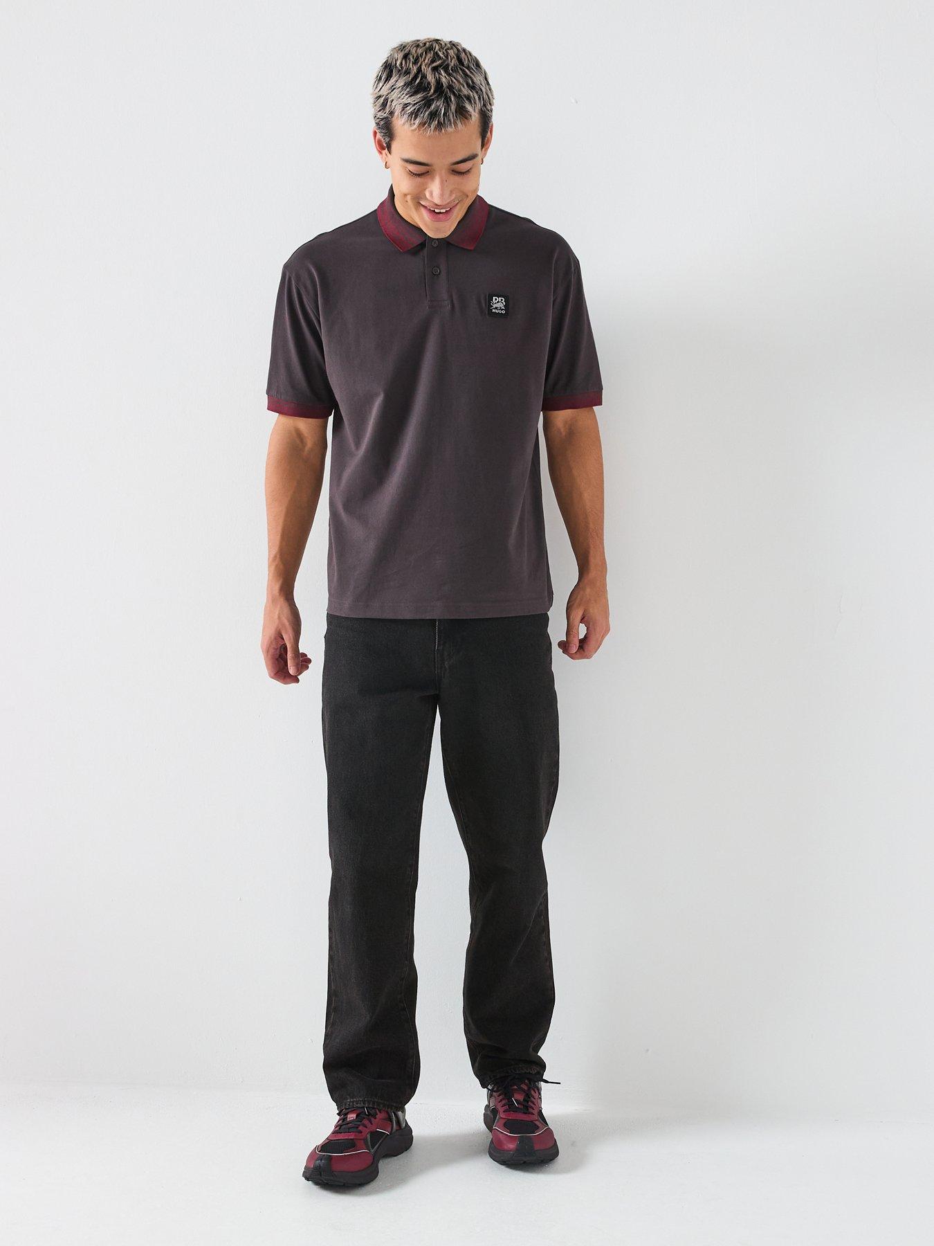 hugo-izgi-racing-bulls-tipping-detail-relaxed-fit-polo-shirt-brownback