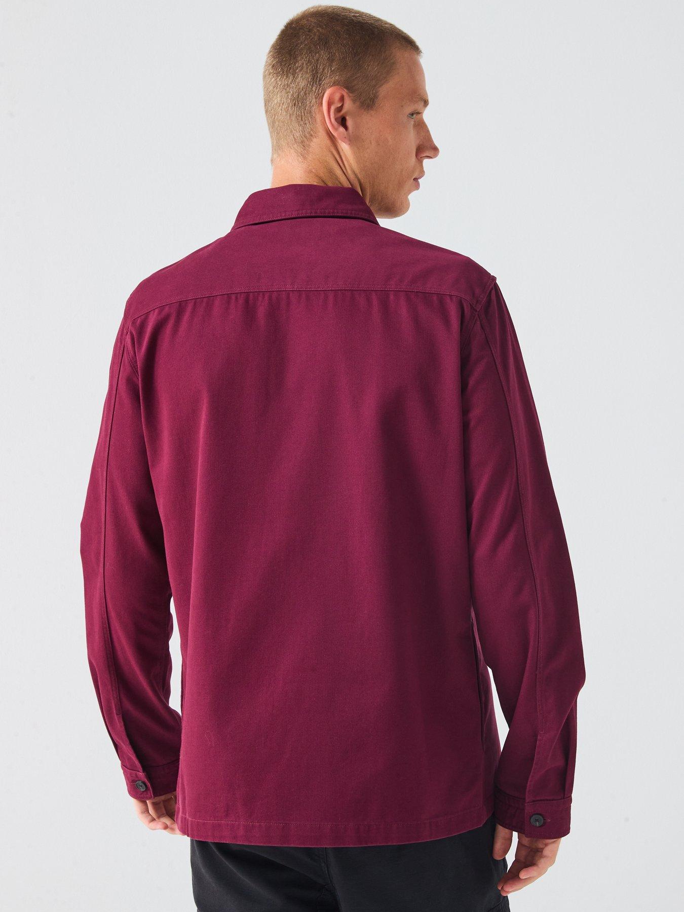 hugo-epoldo-canvas-overshirt-dark-redstillFront