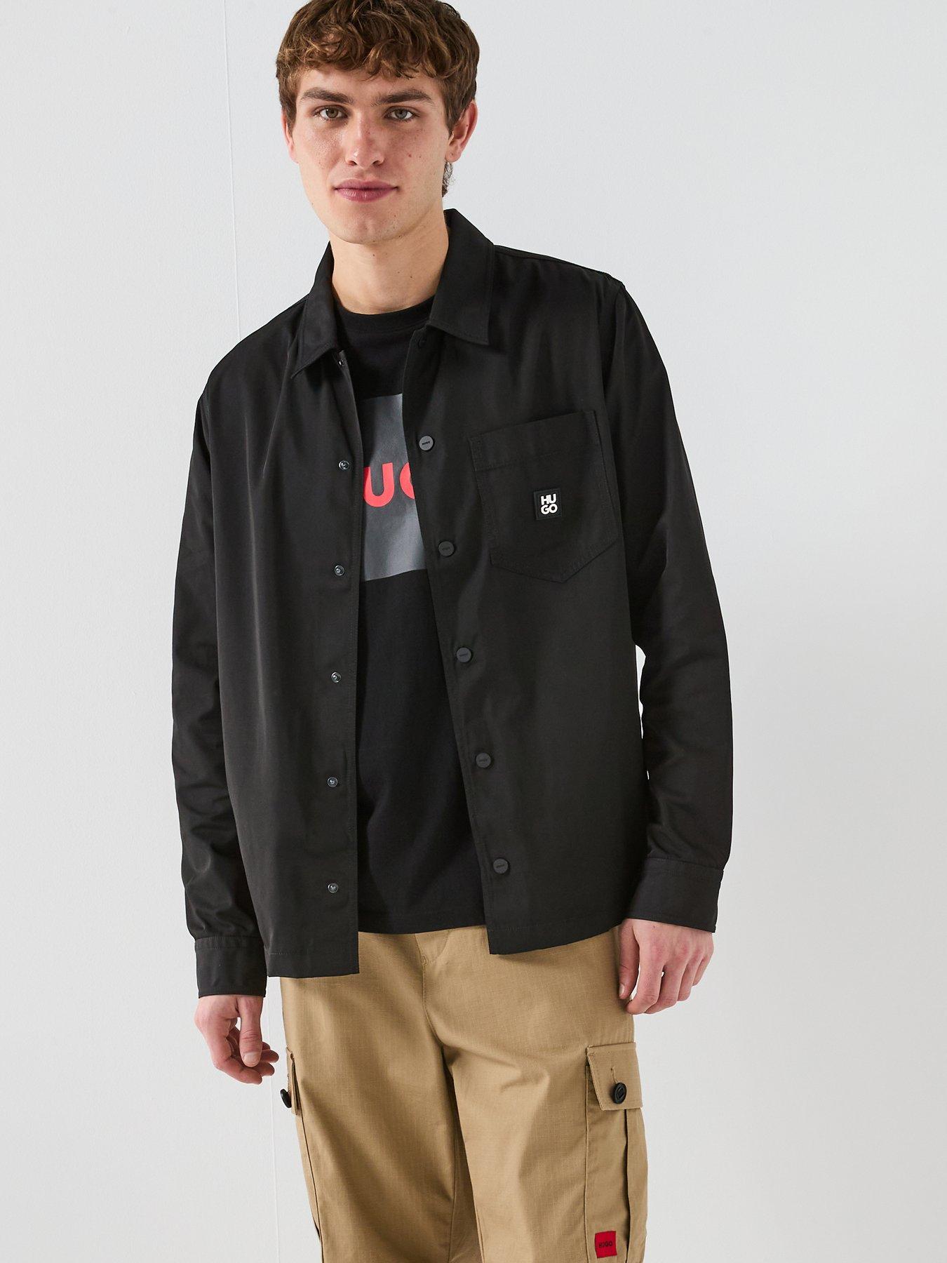 hugo-enaso-oversized-fit-stacked-logo-overshirt-black