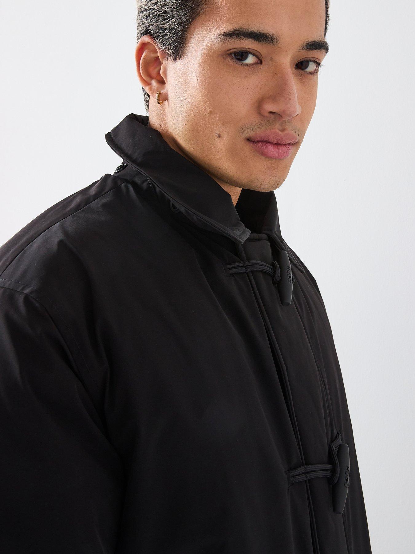 Image 6 of 6 of HUGO Mever2541 Regular Fit Hooded Quilted Coat - Black