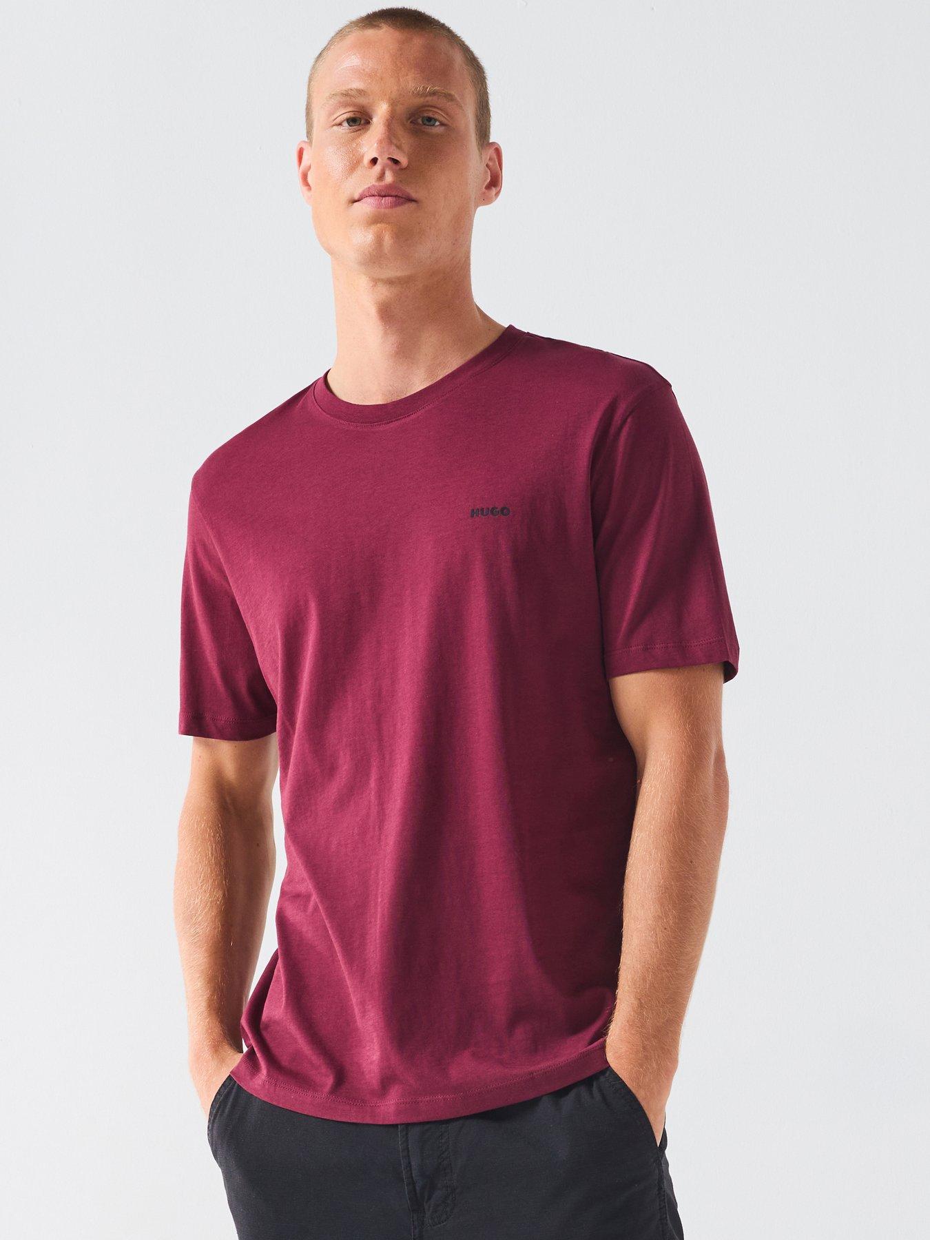 HUGO Dero222 Regular Fit T-Shirt - Dark Red