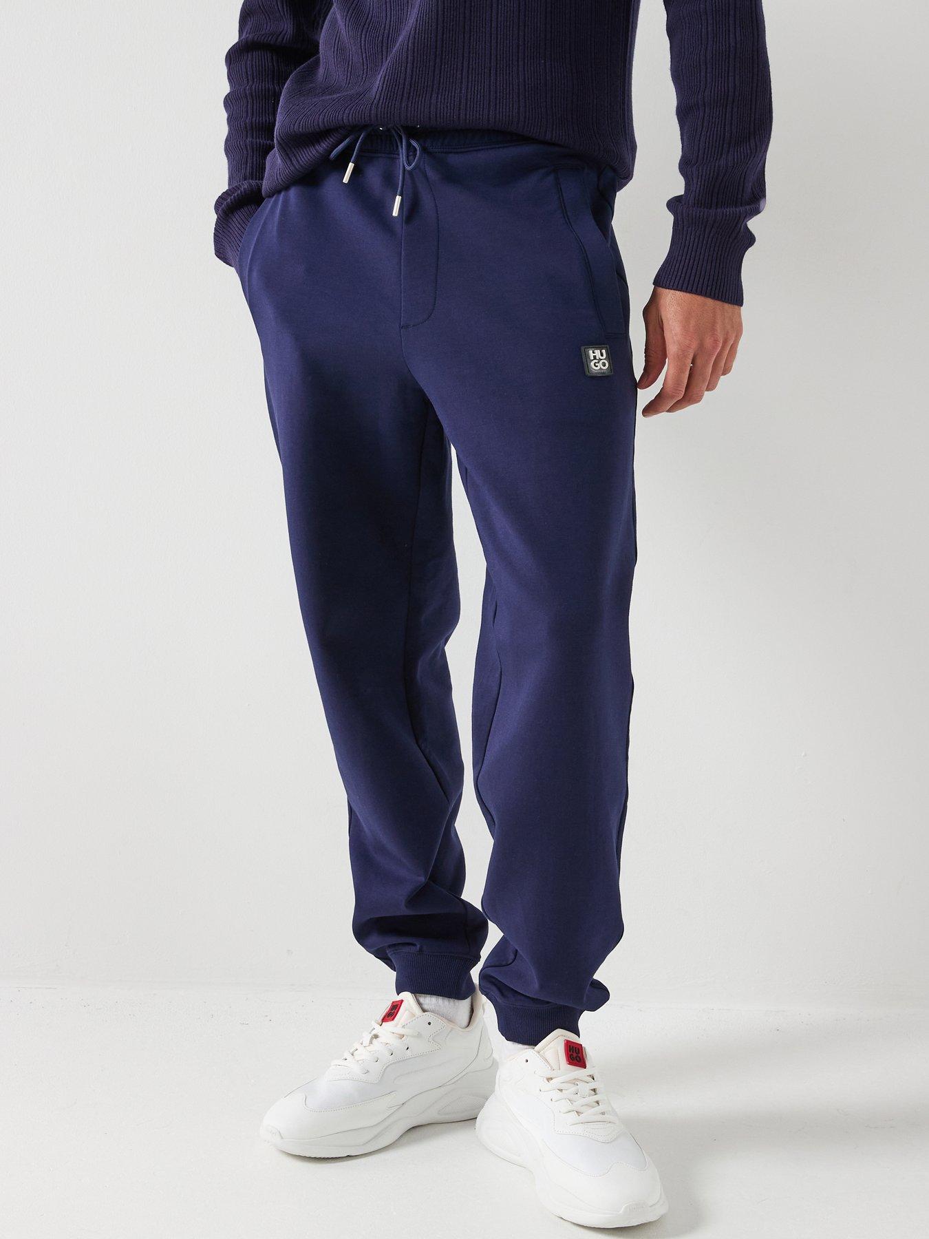 HUGO Dimacs Relaxed Fit Stacked Logo Sweat Joggers - Navy