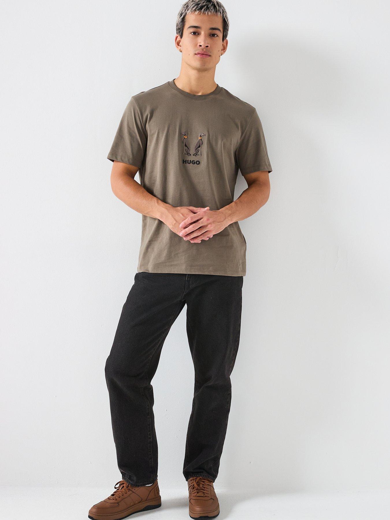 Image 3 of 4 of HUGO Dugolini Regular Fit T-Shirt - Grey