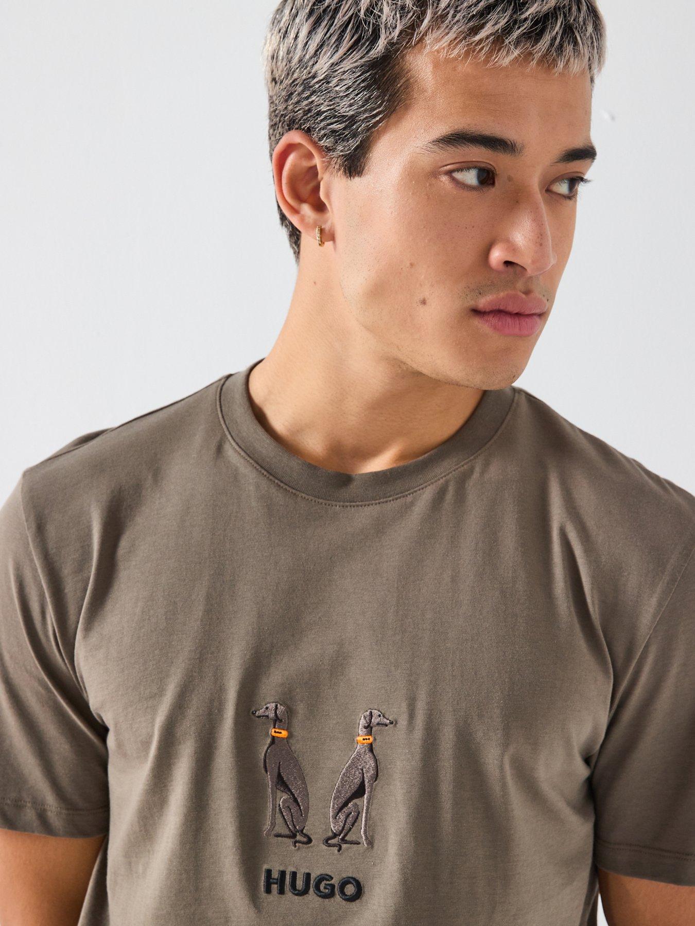 Image 4 of 4 of HUGO Dugolini Regular Fit T-Shirt - Grey