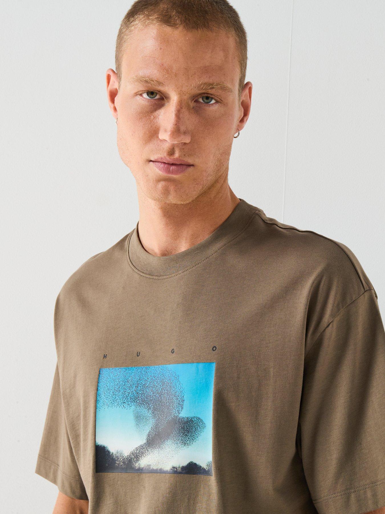 Image 4 of 6 of HUGO Dorizon Oversize Fit T-Shirt - Grey
