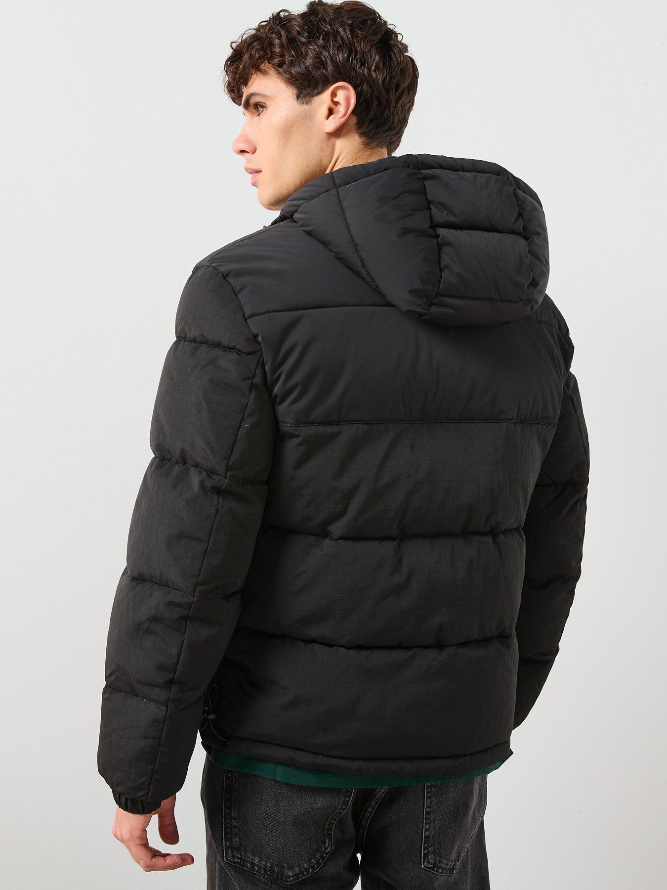 Image 2 of 6 of HUGO Baro2541 Regular Fit Box Logo Padded Jacket - Black