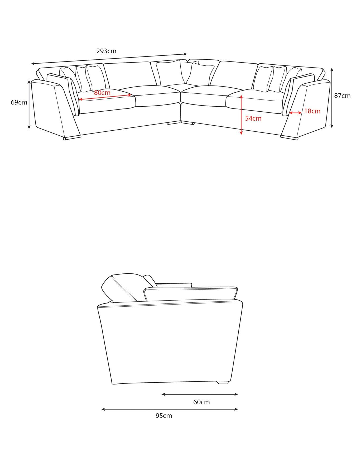 Image 7 of 7 of Very Home Lansa Fabric Corner Group Sofa&nbsp;- Made to Order in the UK