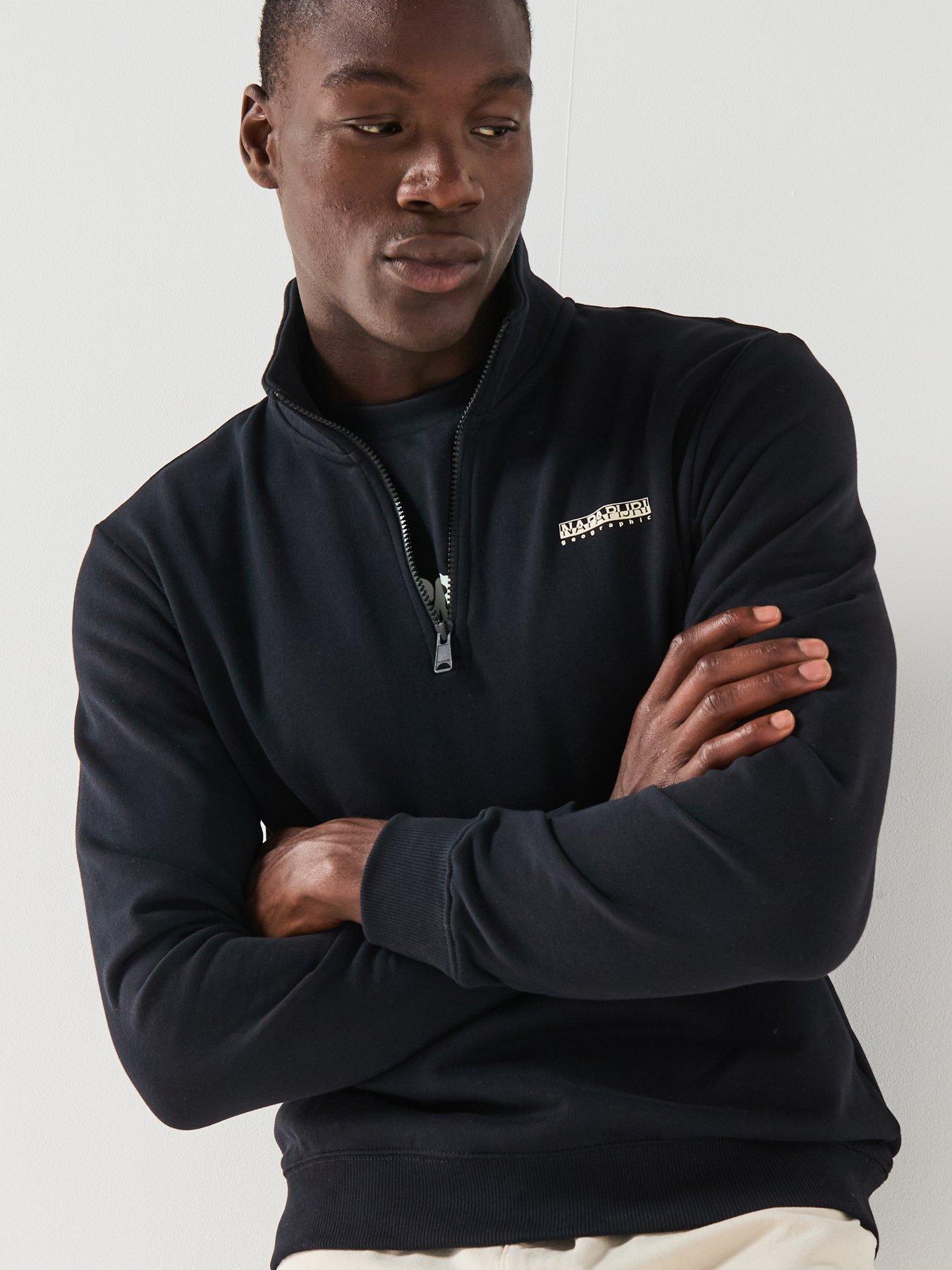 napapijri-mens-small-box-logo-sweatshirt-blackdetail