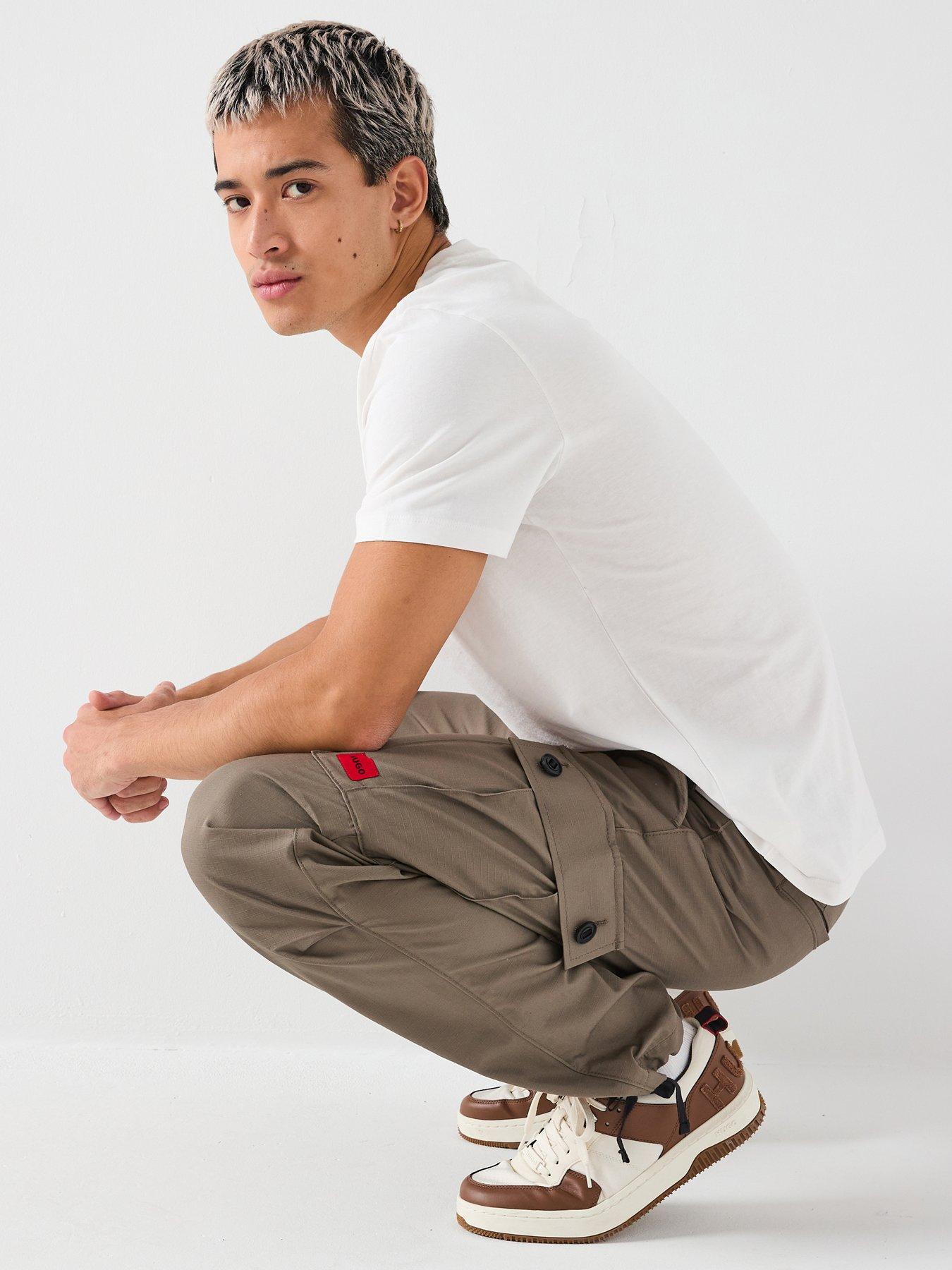 hugo-garlo233-regular-fit-drawstring-cargo-pants-grey