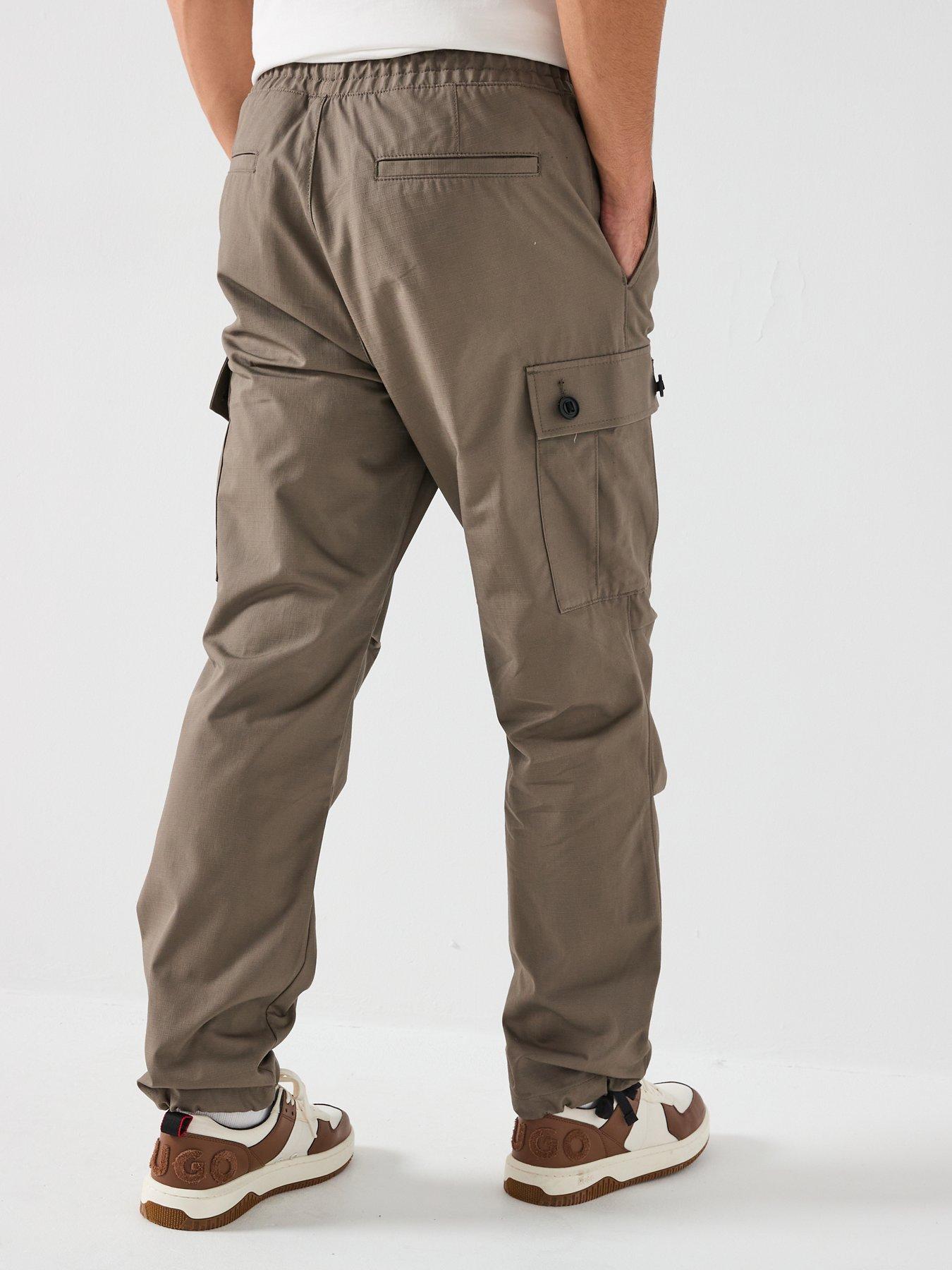 hugo-garlo233-regular-fit-drawstring-cargo-pants-greystillFront