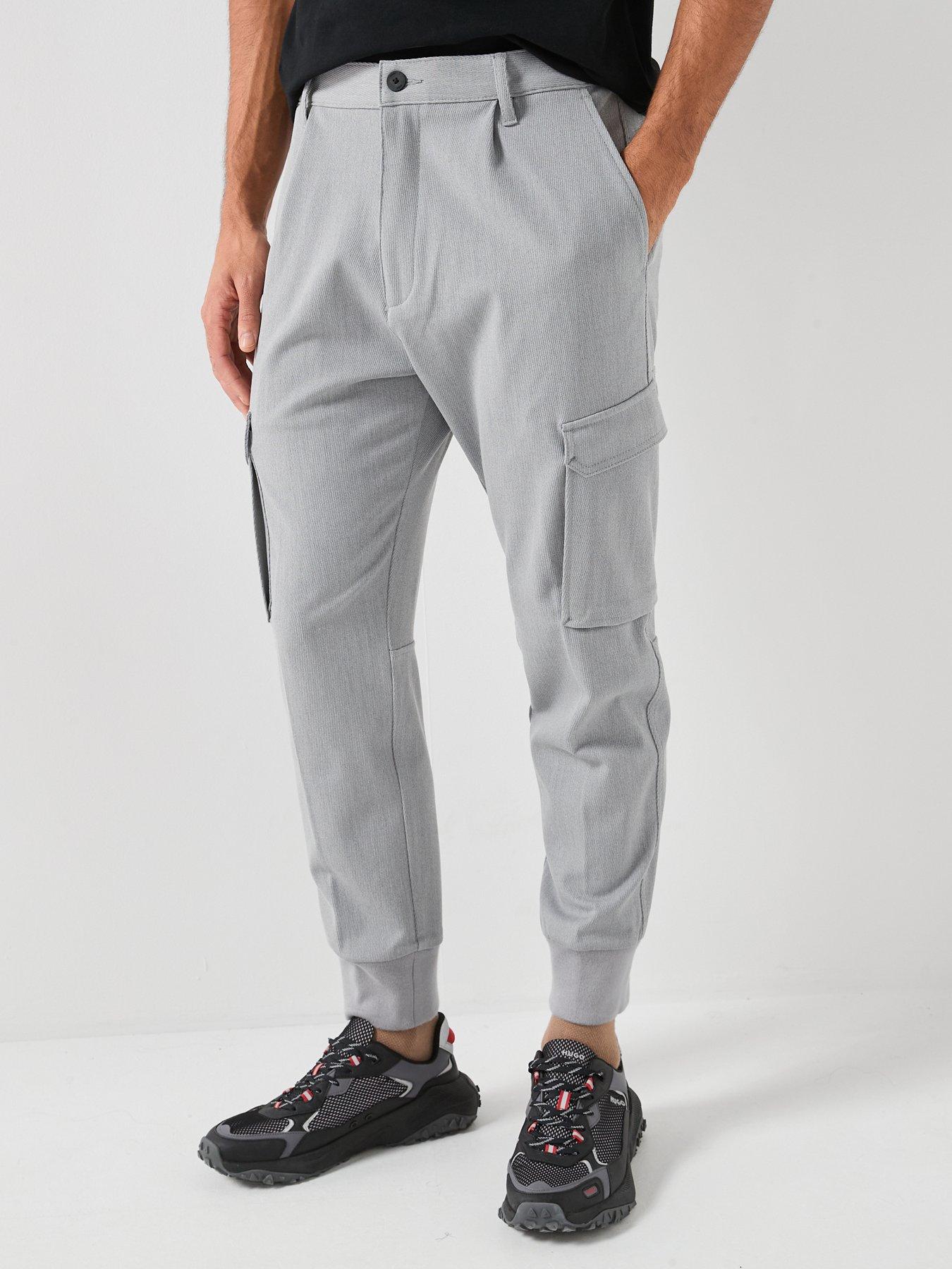 HUGO Glavin241 Cuffed Cargo Pants - Grey