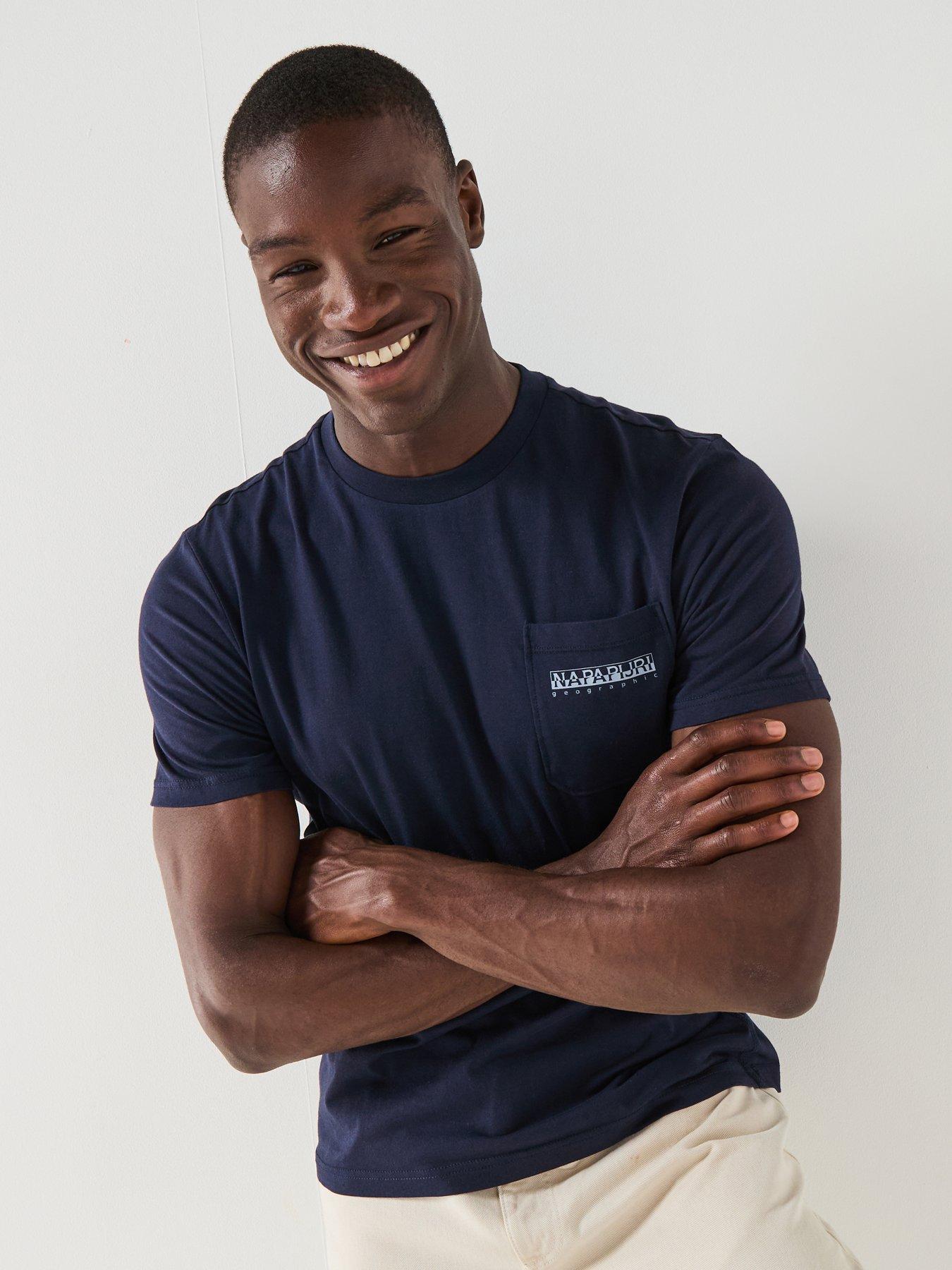 NAPAPIJRI Men's S-Fanes T-Shirt - Blue