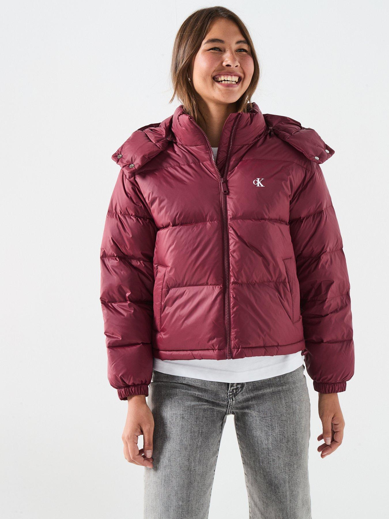 Calvin Klein Jeans Essential Midweight Puffer Coat - Red