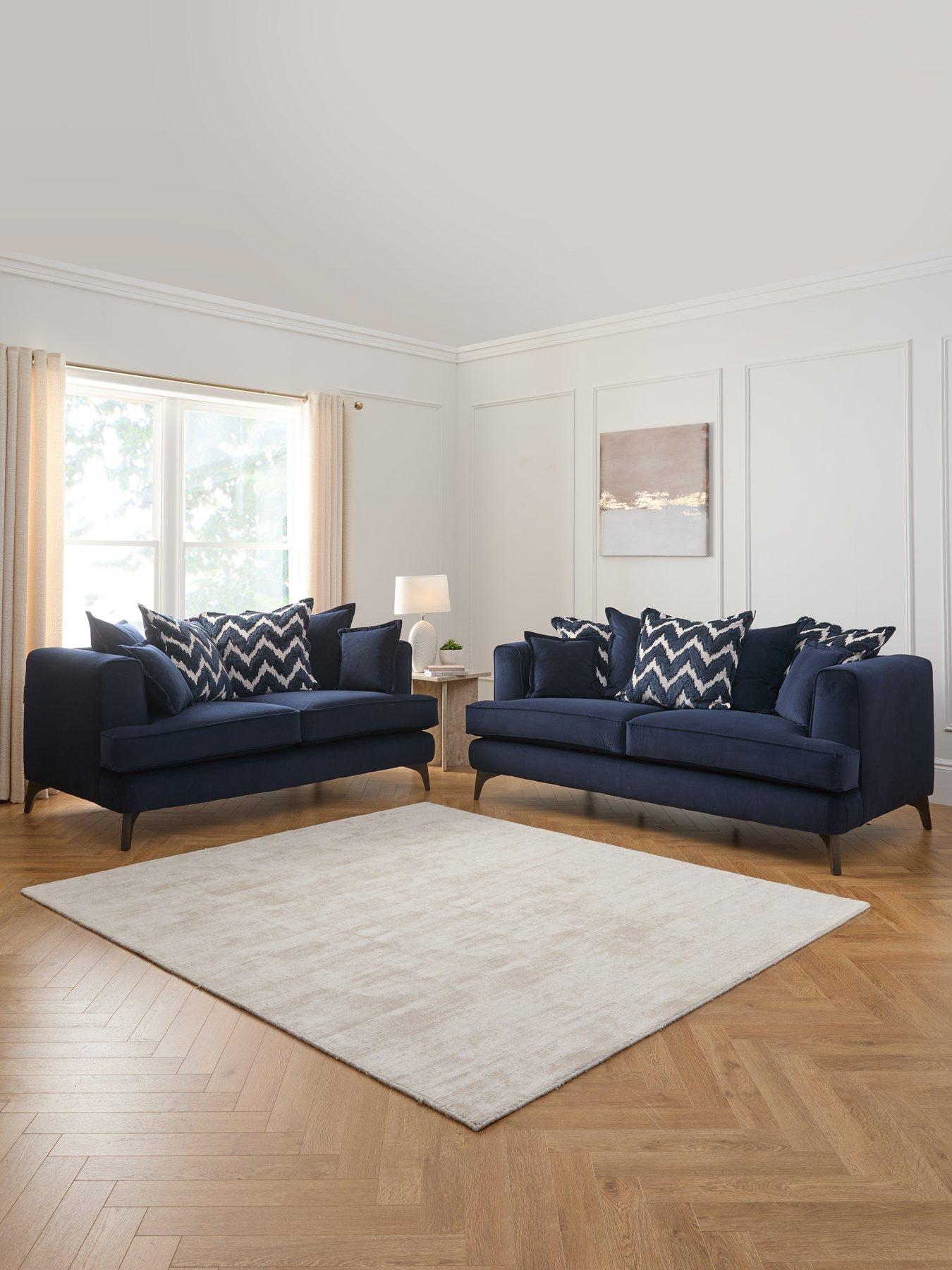 Image 1 of 7 of The Very Collection Mayfair 3 + 2 Seater Fabric&nbsp;Sofa Set (Buy &amp; SAVE!)&nbsp;-&nbsp;Made to Order in the UK