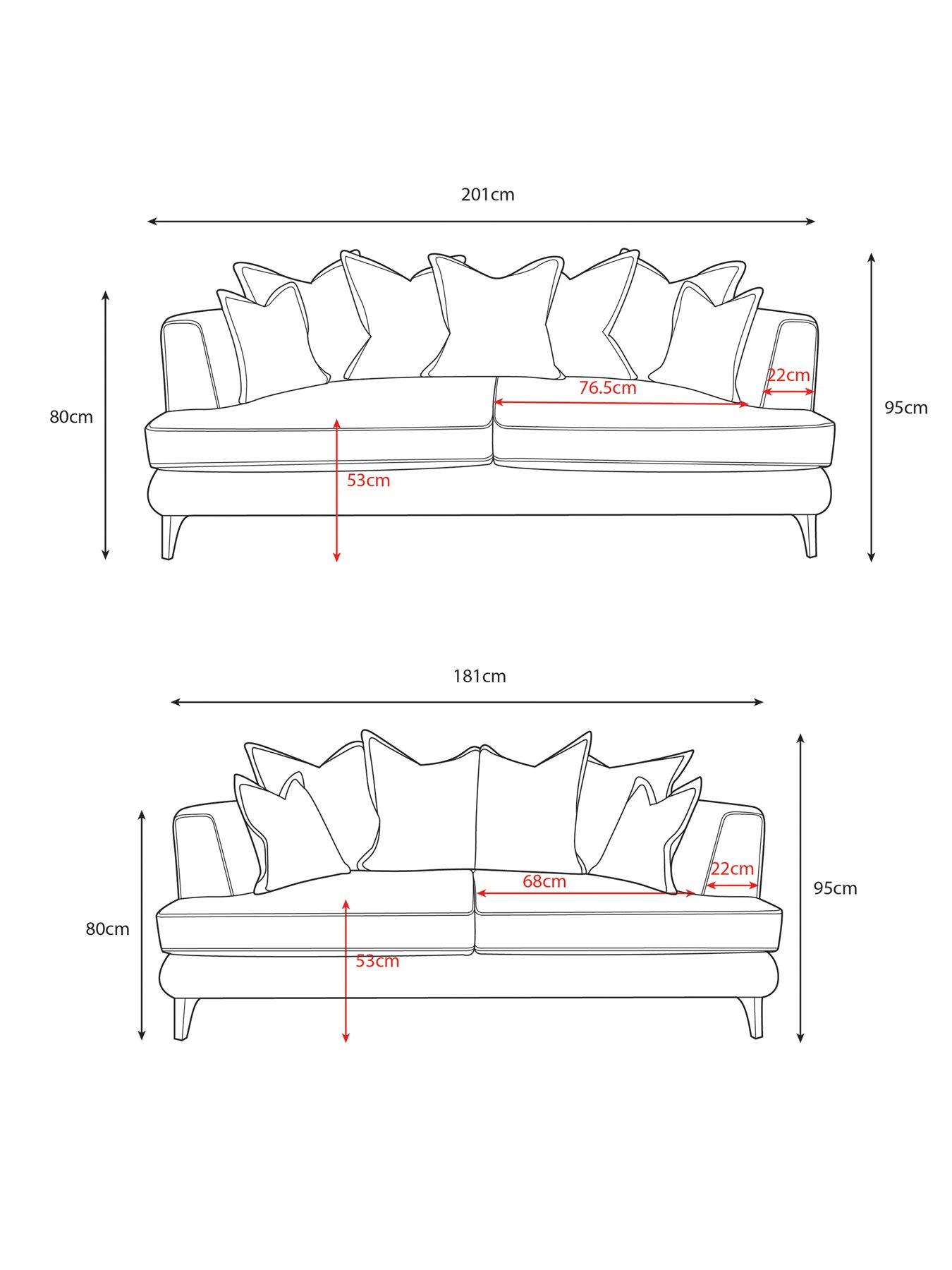 Image 7 of 7 of The Very Collection Mayfair 3 + 2 Seater Fabric&nbsp;Sofa Set (Buy &amp; SAVE!)&nbsp;-&nbsp;Made to Order in the UK