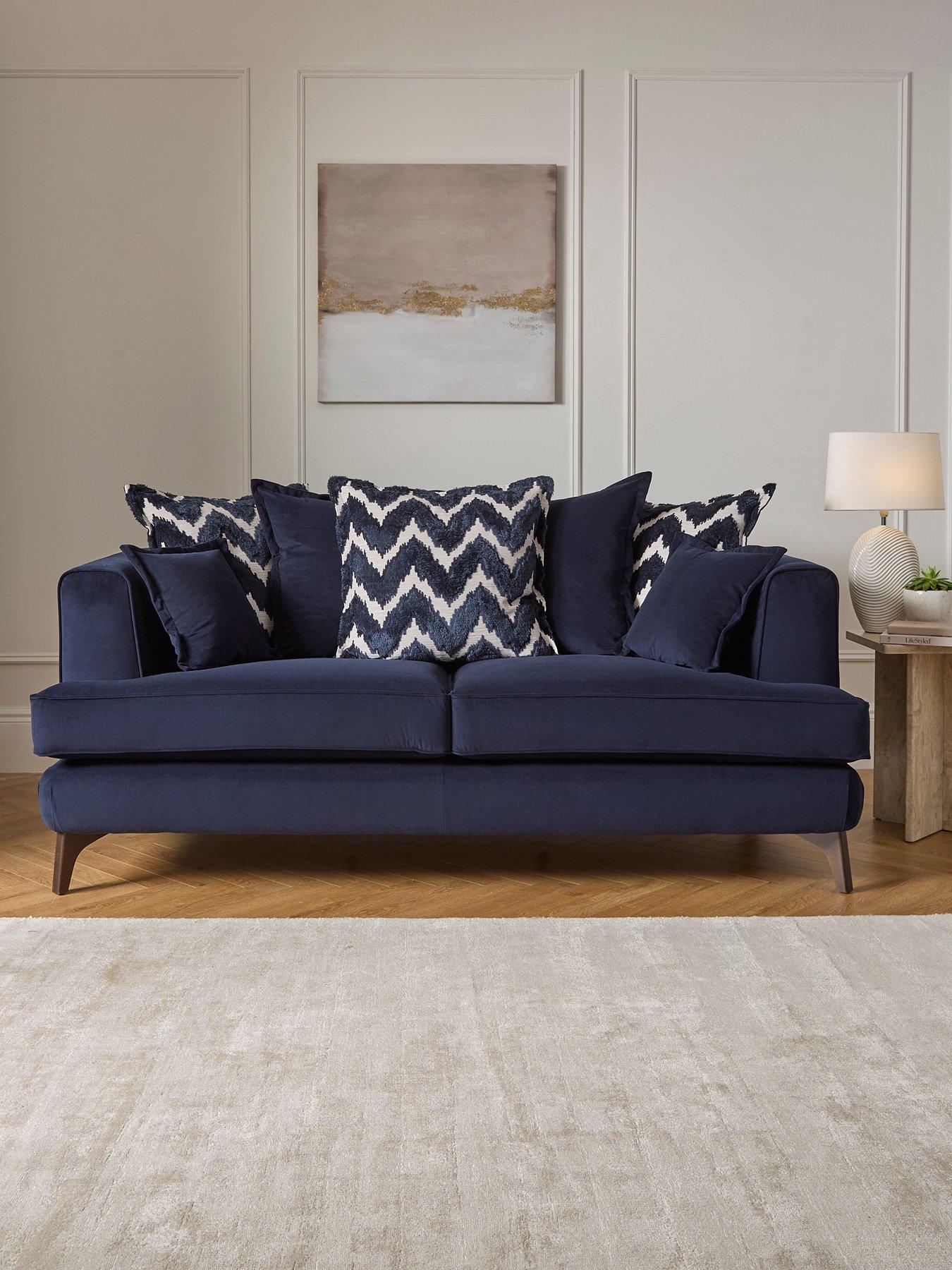 undefined Mayfair 3 Seater Scatter Back Fabric Sofa