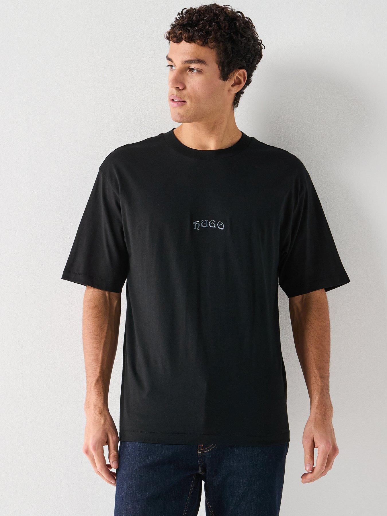 HUGO Dadsu Embroidery Back Graphic T-Shirt - Black