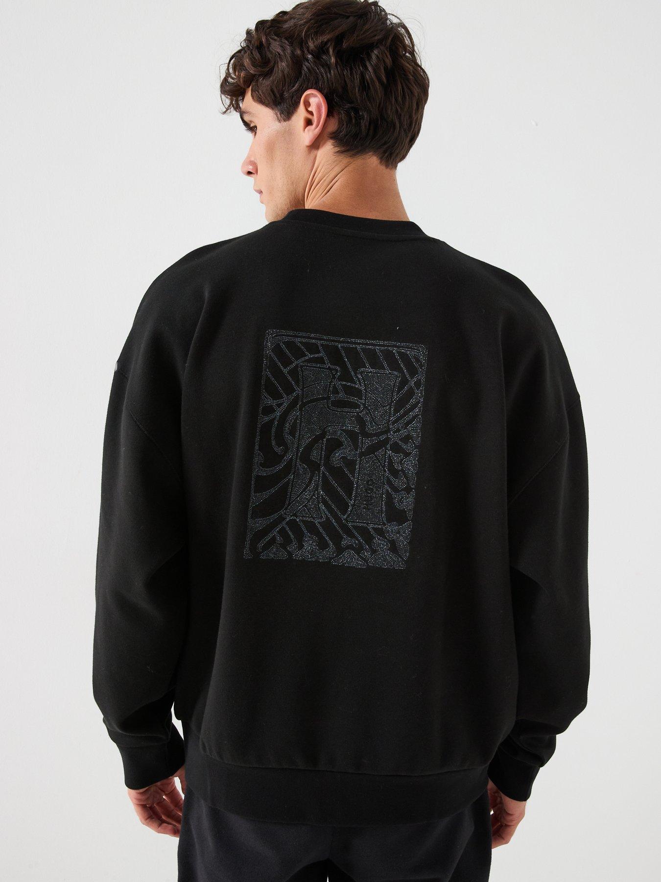hugo-dadsino-oversized-fit-back-embroidery-crew-sweat-black