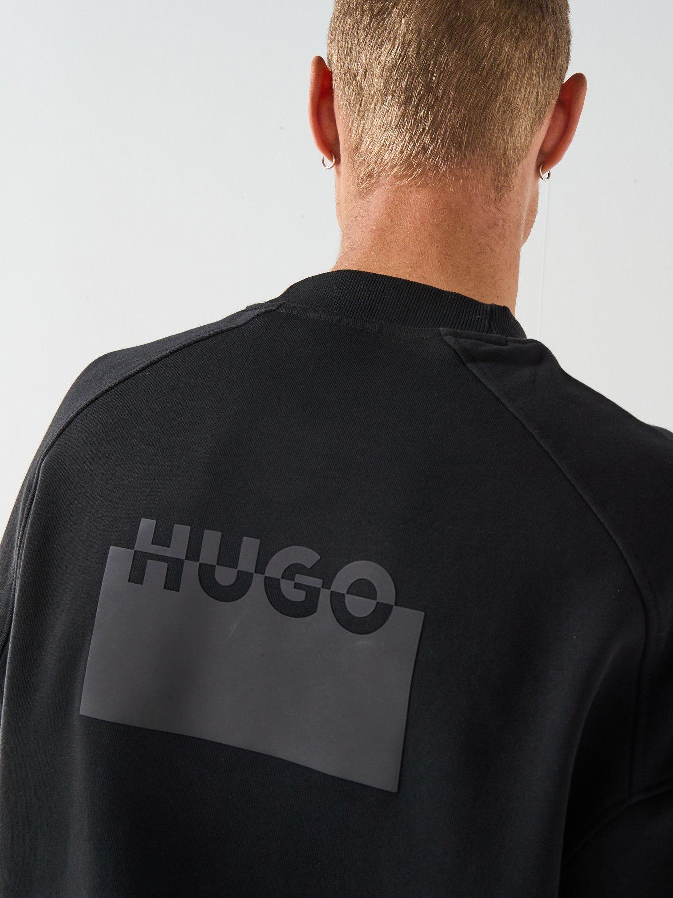 Image 5 of 6 of HUGO Delastcrew Relaxed Fit Crew Sweat - Black
