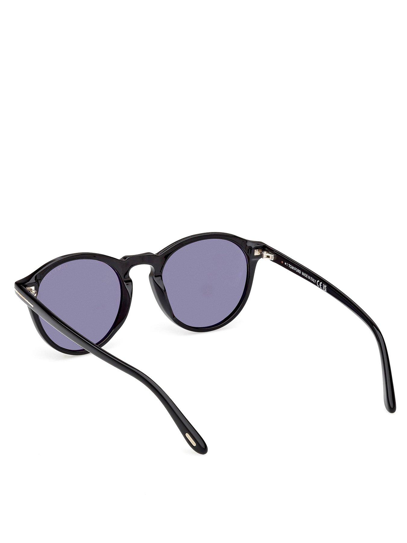 Image 2 of 5 of Tom Ford Aurele Round Sunglasses - Black