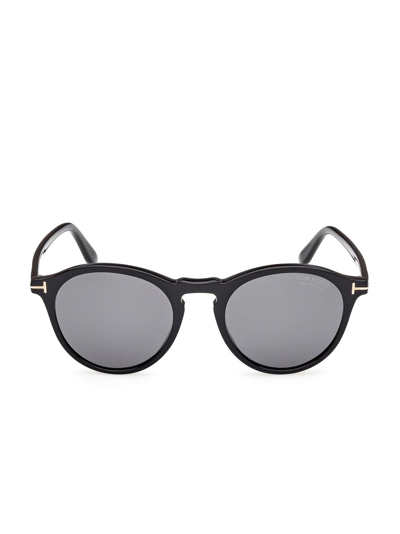 Image 5 of 5 of Tom Ford Aurele Round Sunglasses - Black