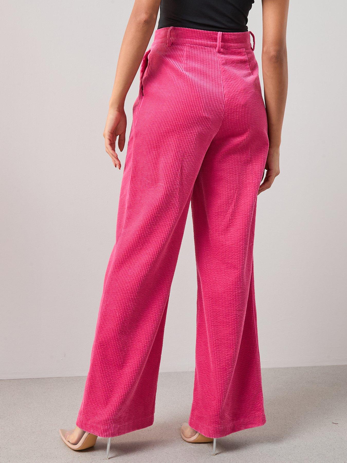 Image 2 of 5 of The Very Collection Cord Wide Leg Relaxed Trouser - Pink