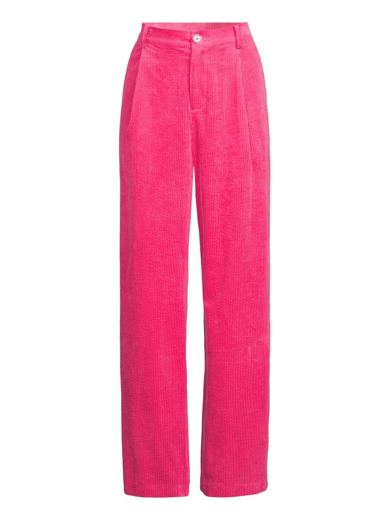 Image 5 of 5 of The Very Collection Cord Wide Leg Relaxed Trouser - Pink