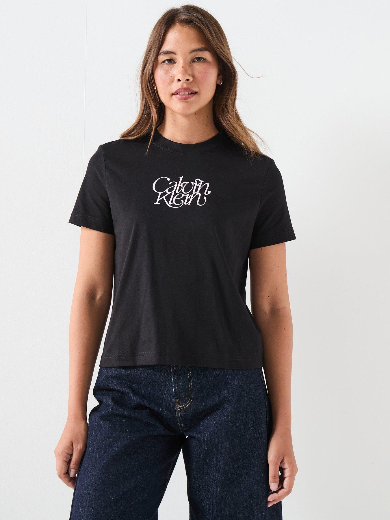 Calvin Klein Jeans Fitted Short Sleeve T- Shirt - Black