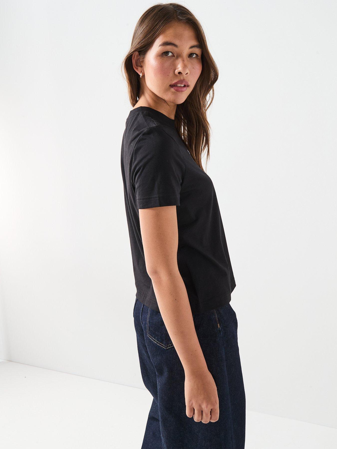 Image 5 of 5 of Calvin Klein Jeans Fitted Short Sleeve T- Shirt - Black