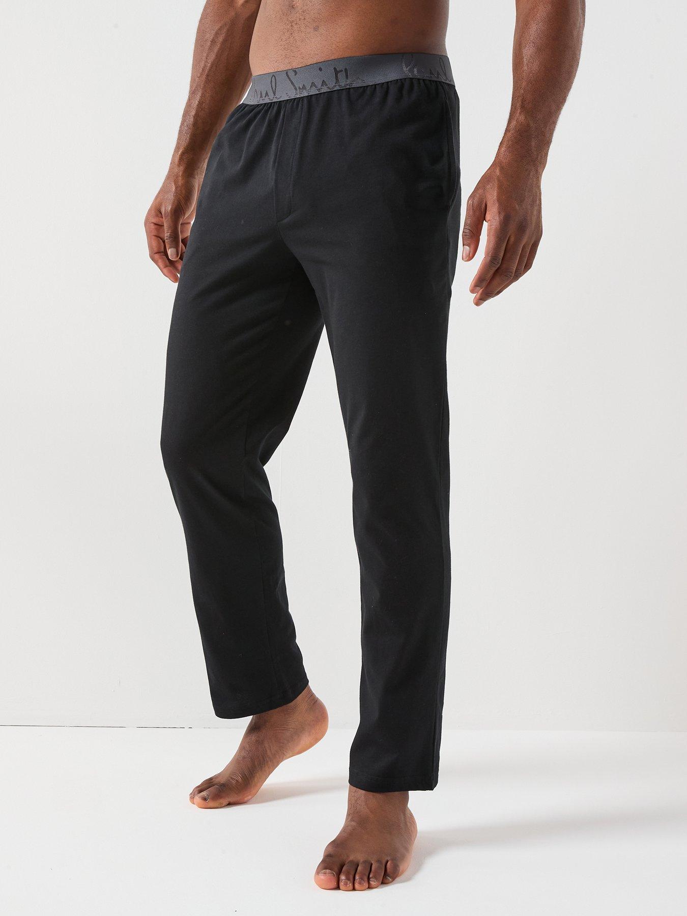 ps-paul-smith-script-logo-loungewear-bottoms-blackfront